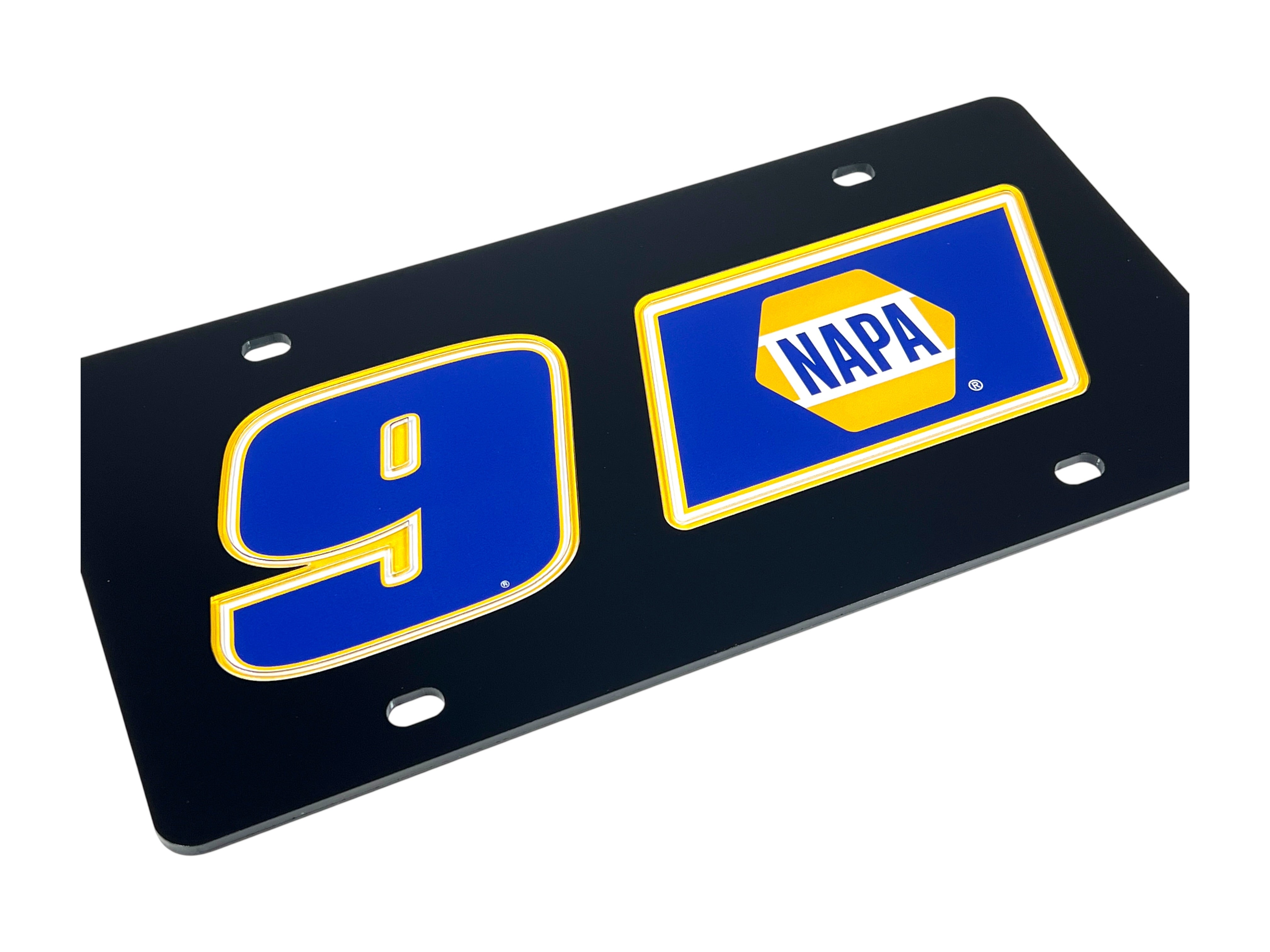 Chase Elliott NAPA # & Sponsor Acrylic License Plate
