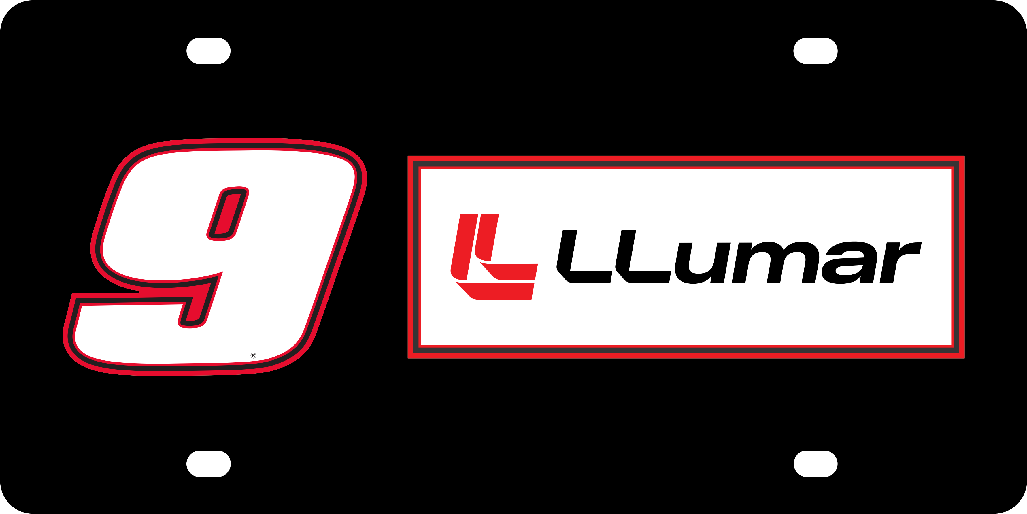 Chase Elliott LLumar # & Sponsor Acrylic License Plate
