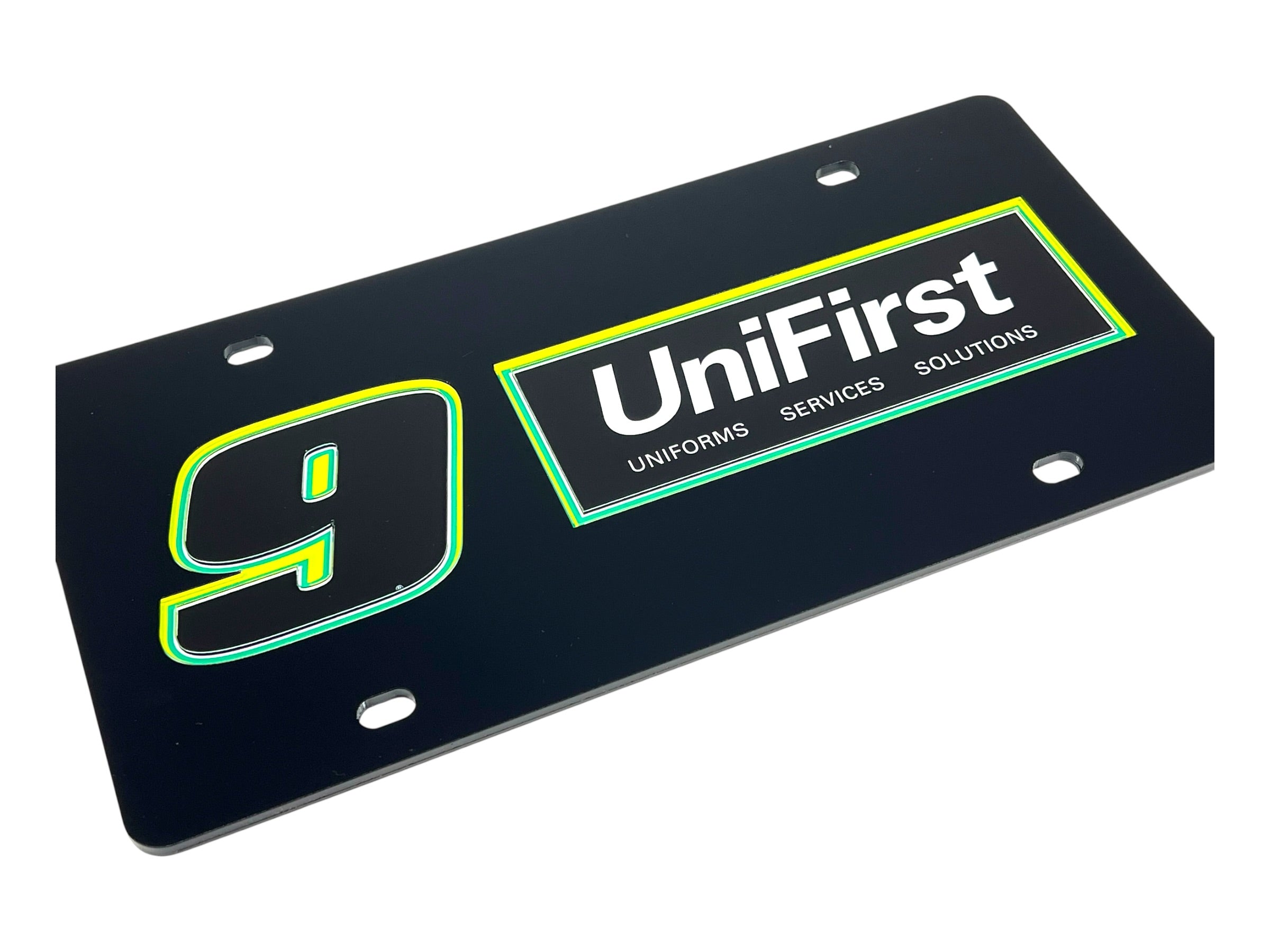 Chase Elliott UniFirst # & Sponsor Acrylic License Plate