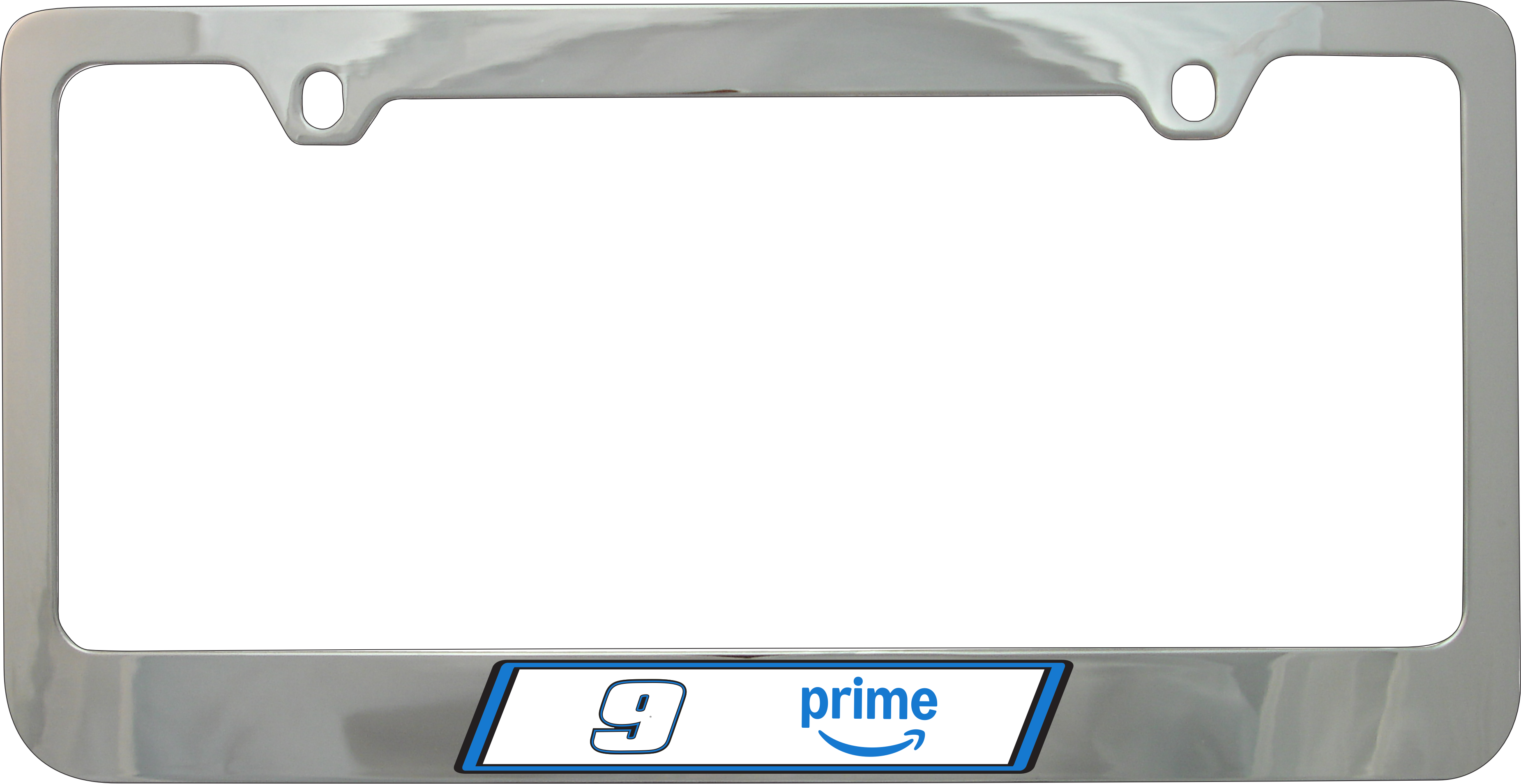 Chase Elliott Amazon Prime # & Sponsor Chrome License Plate Frame