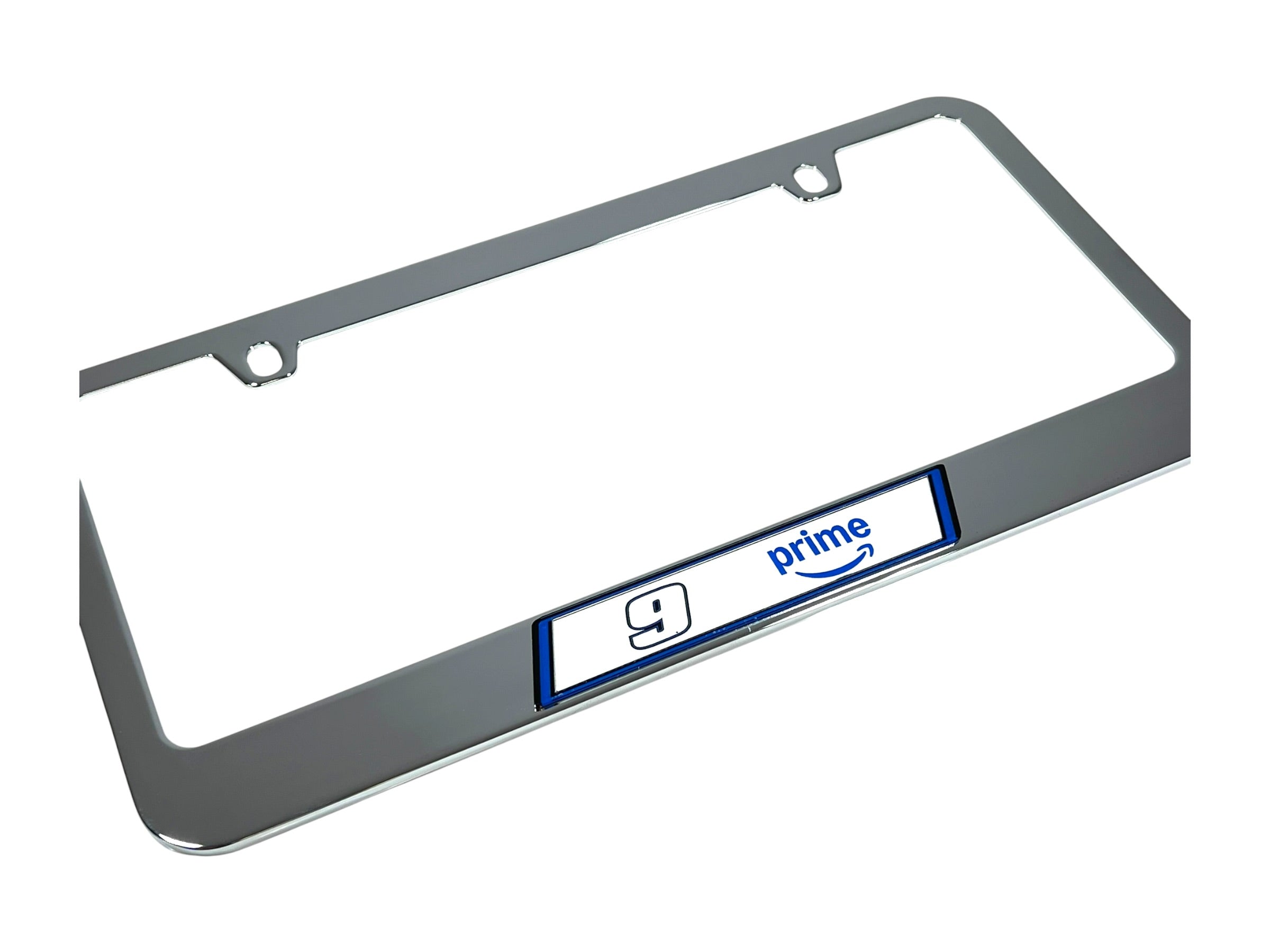 Chase Elliott Amazon Prime # & Sponsor Chrome License Plate Frame
