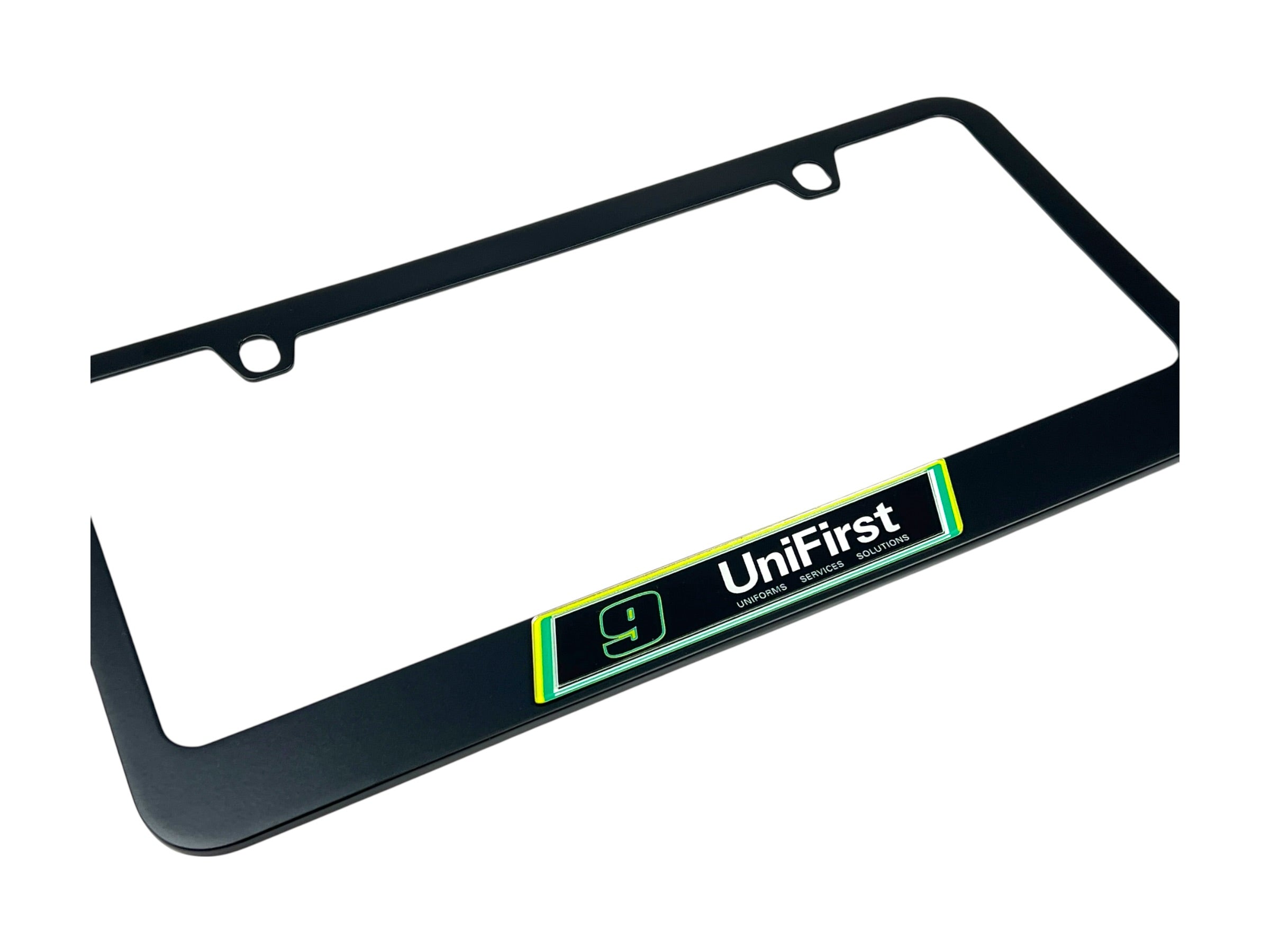 Chase Elliott UniFirst # & Sponsor Black License Plate Frame