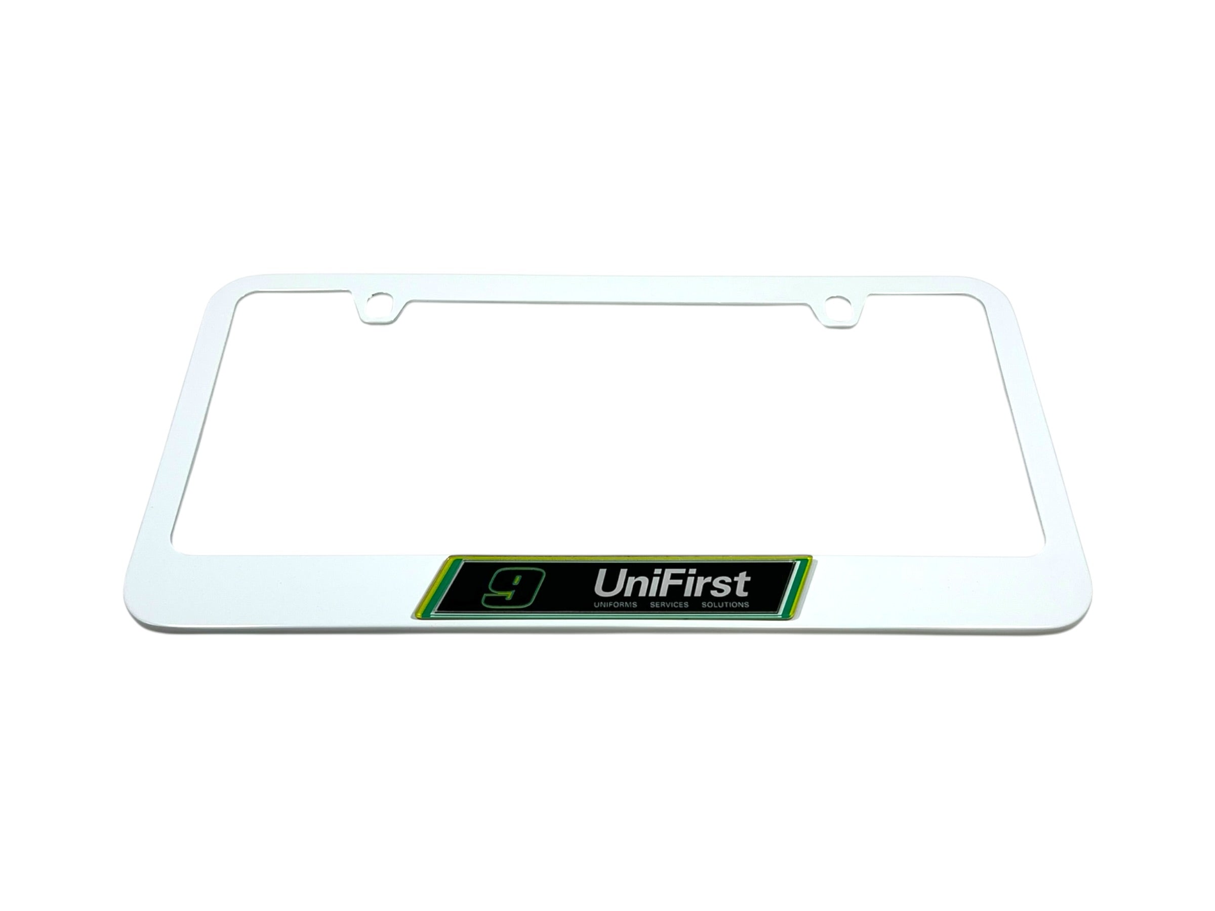 Chase Elliott UniFirst # & Sponsor White License Plate Frame