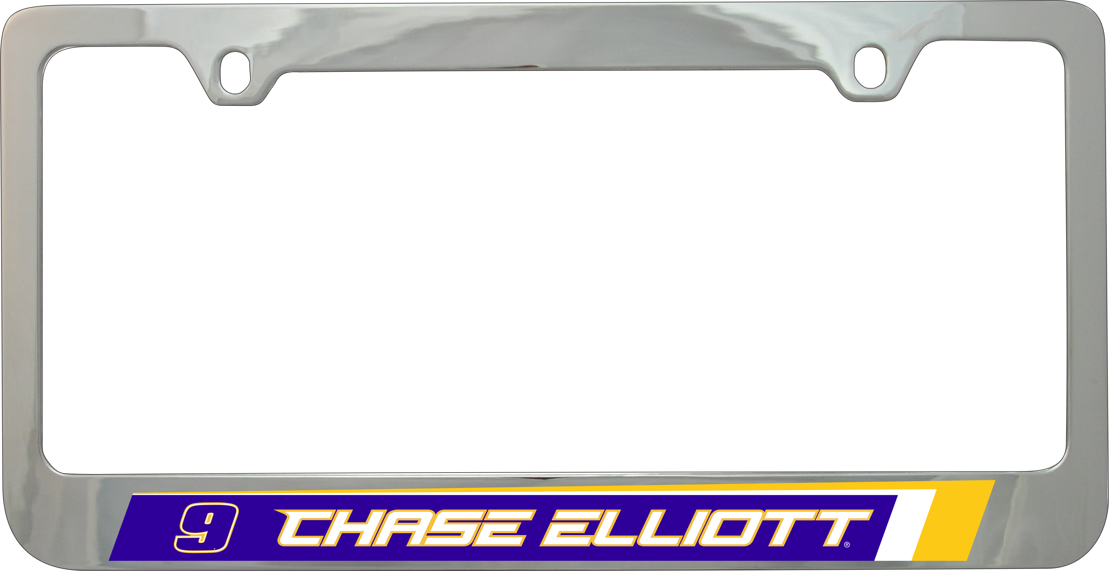 Chase Elliott NAPA # & Name Rail Chrome License Plate Frame