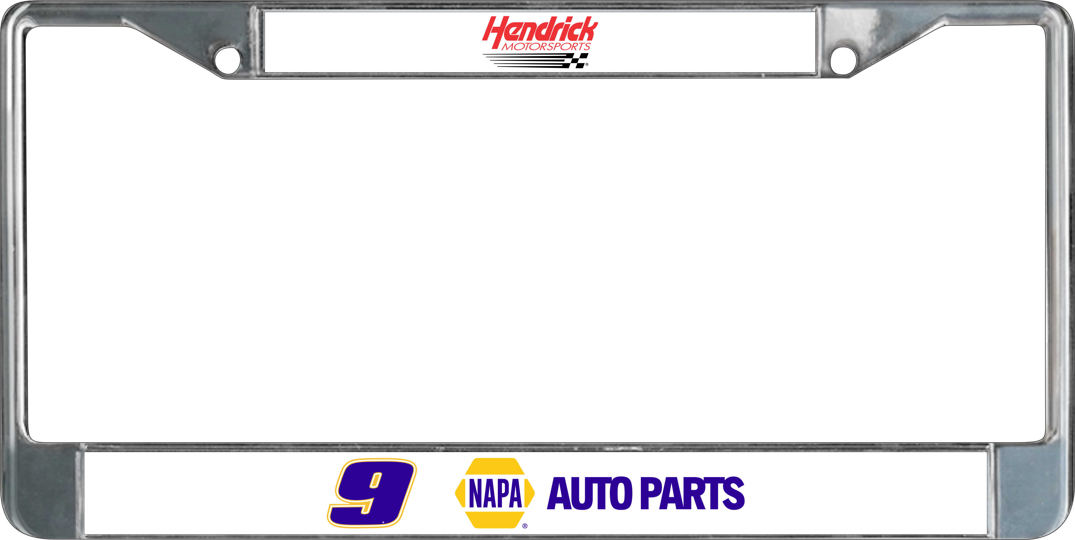 Chase Elliott NAPA # & Sponsor Chrome License Plate Frame
