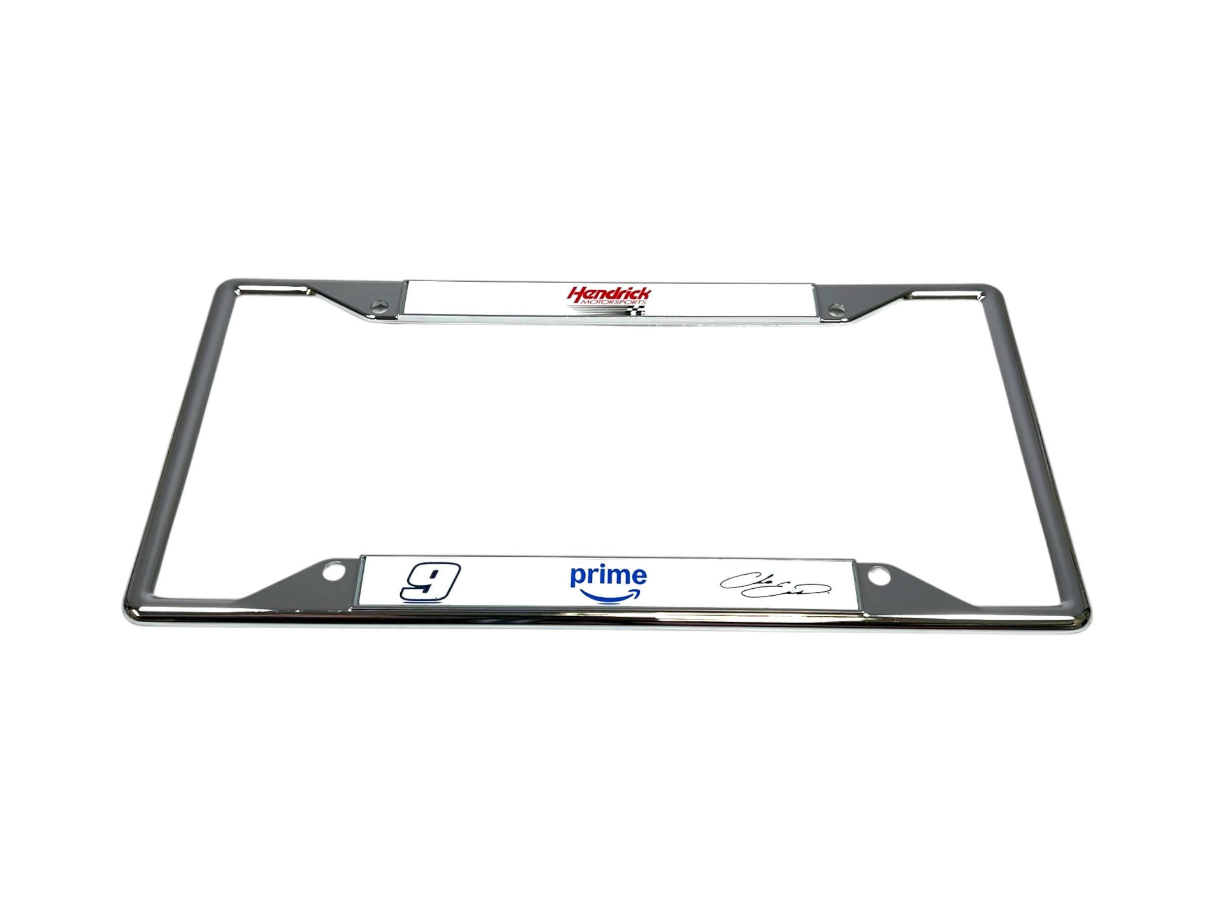 Chase Elliott Amazon Prime # & Sponsor Chrome License Plate Frame