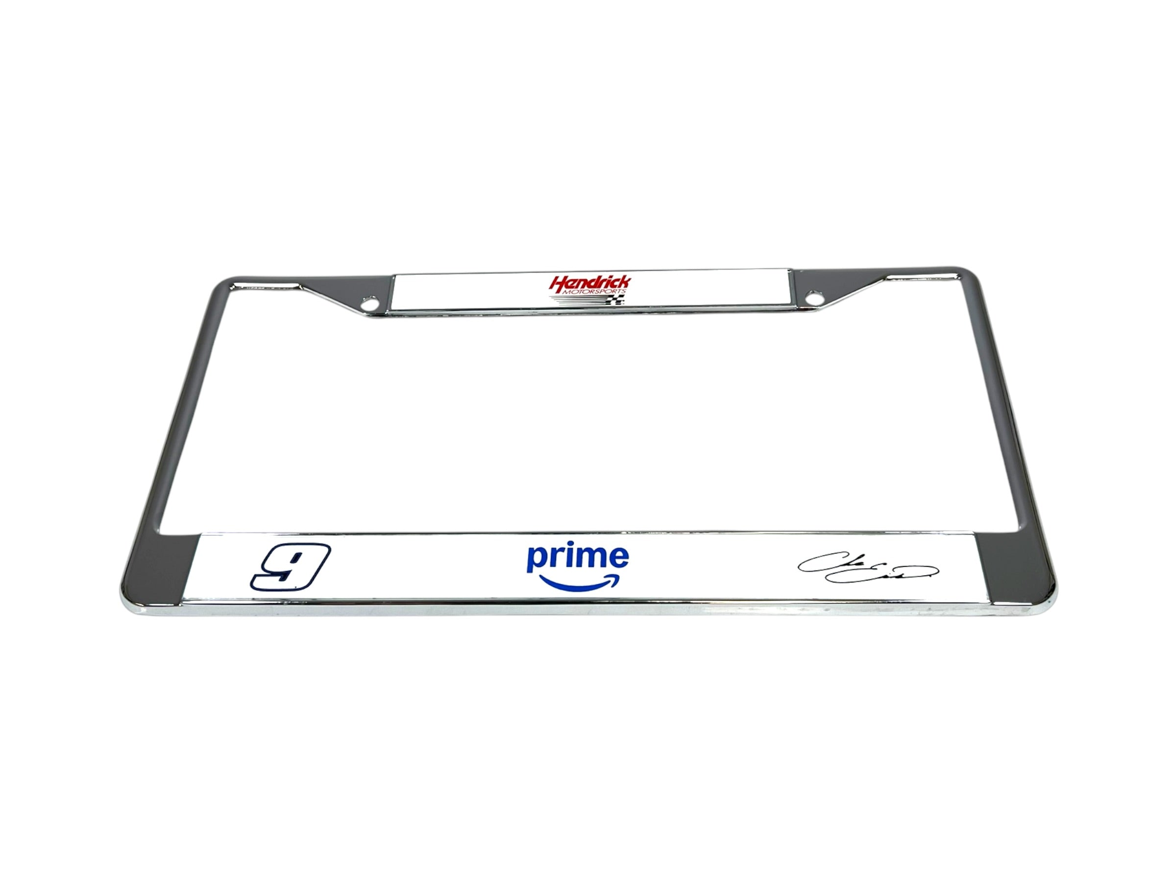 Chase Elliott Amazon Prime # & Sponsor Chrome License Plate Frame