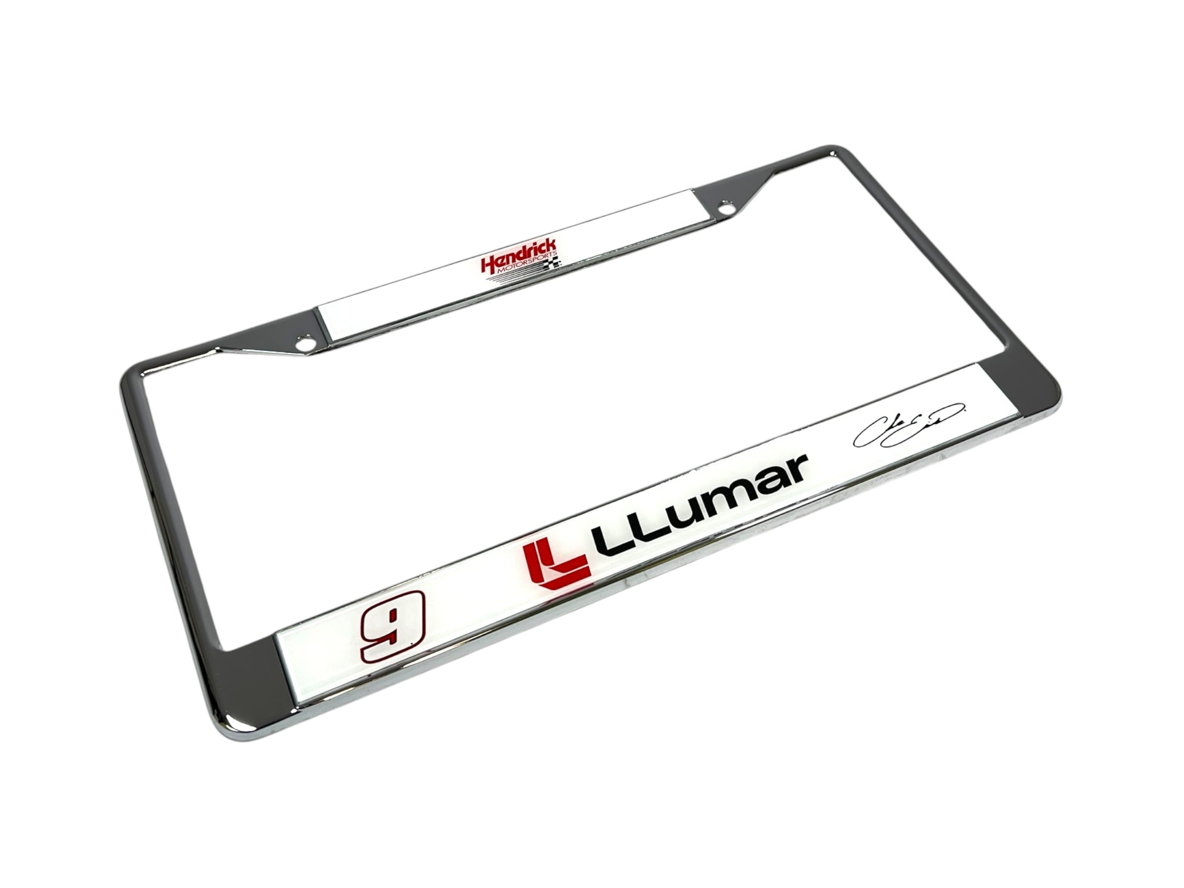 Chase Elliott LLumar # & Sponsor Chrome License Plate Frame