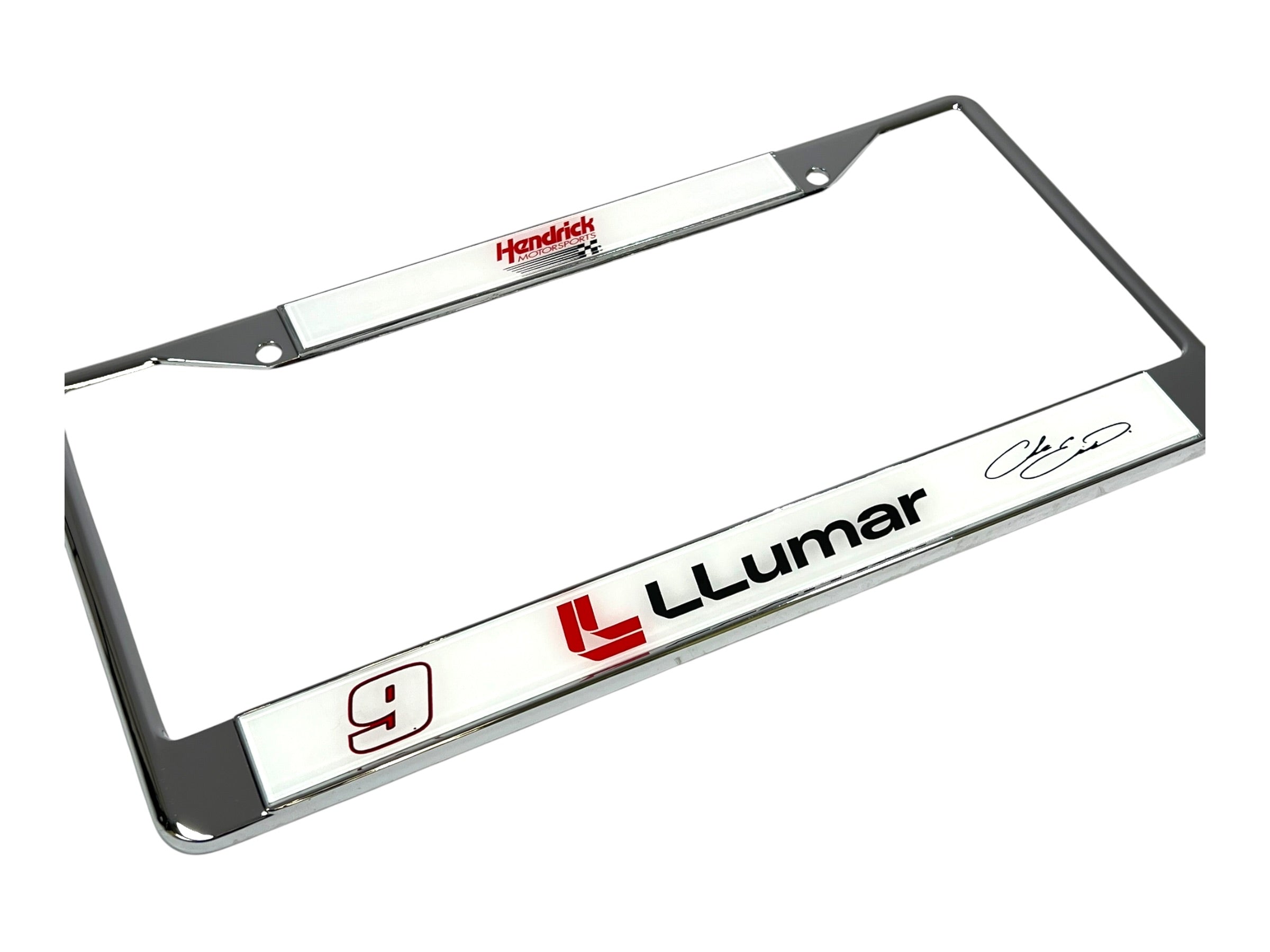 Chase Elliott LLumar # & Sponsor Chrome License Plate Frame