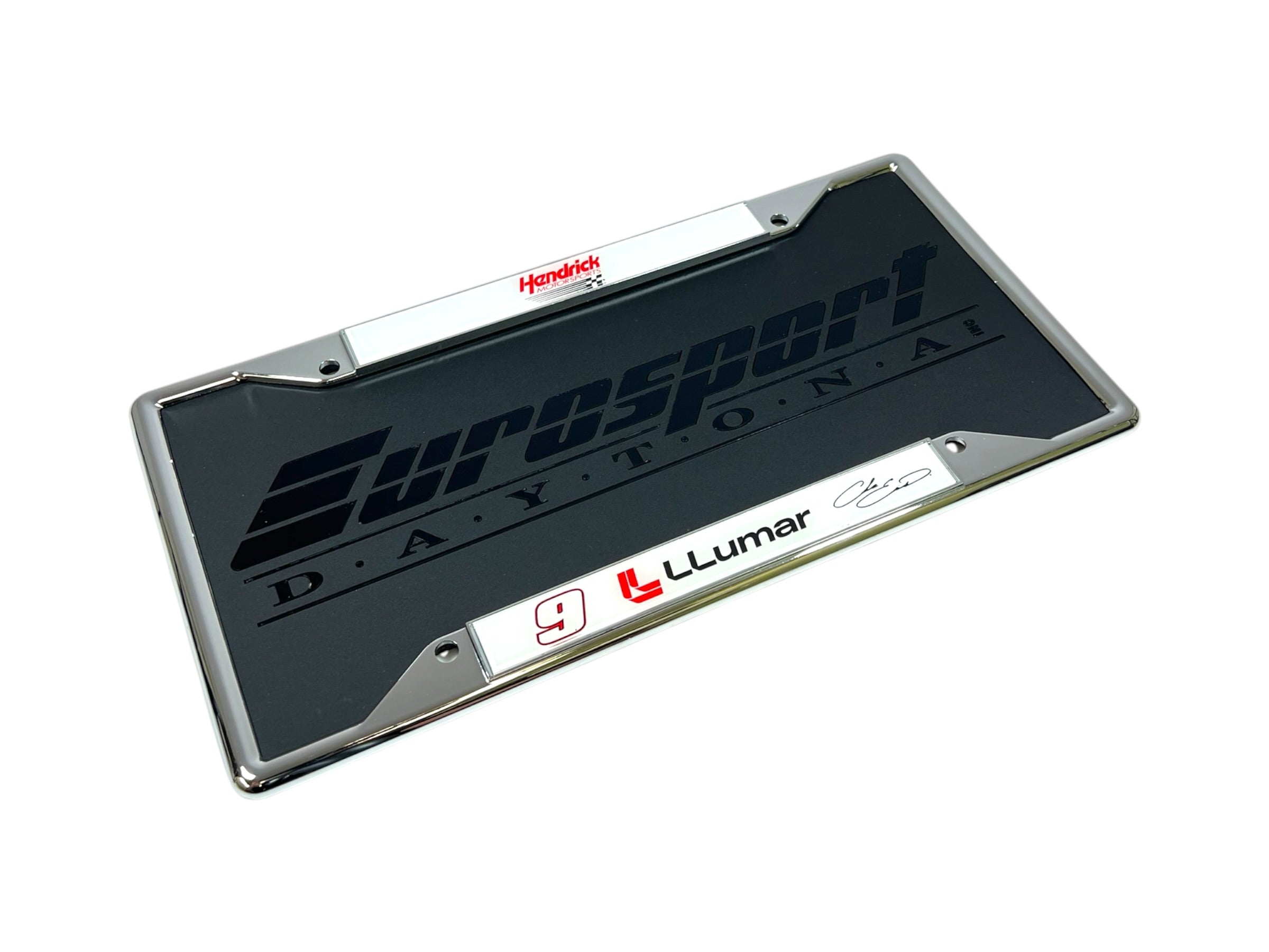 Chase Elliott LLumar # & Sponsor Chrome License Plate Frame