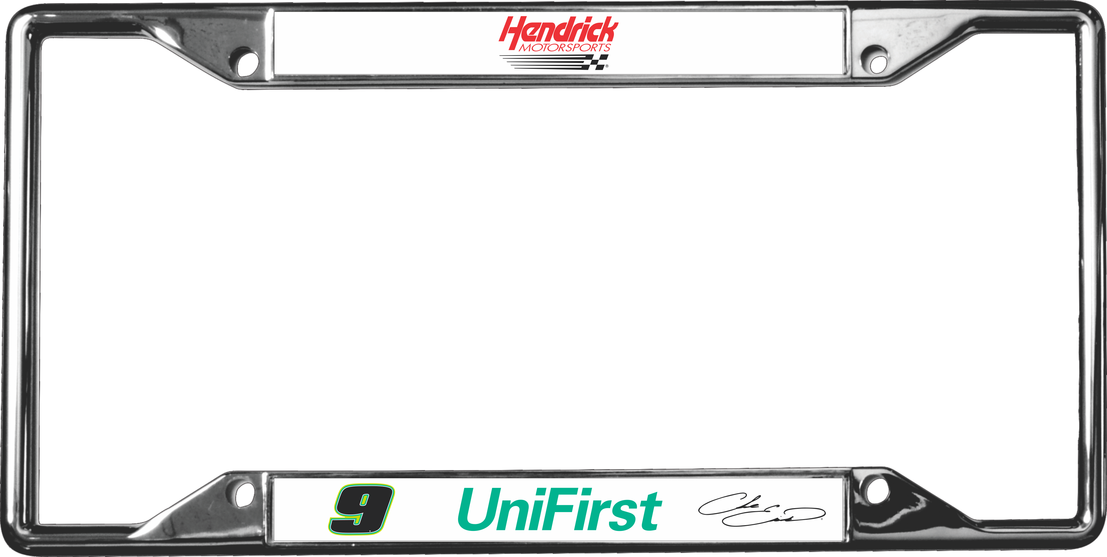 Chase Elliott UniFirst # & Sponsor Chrome License Plate Frame