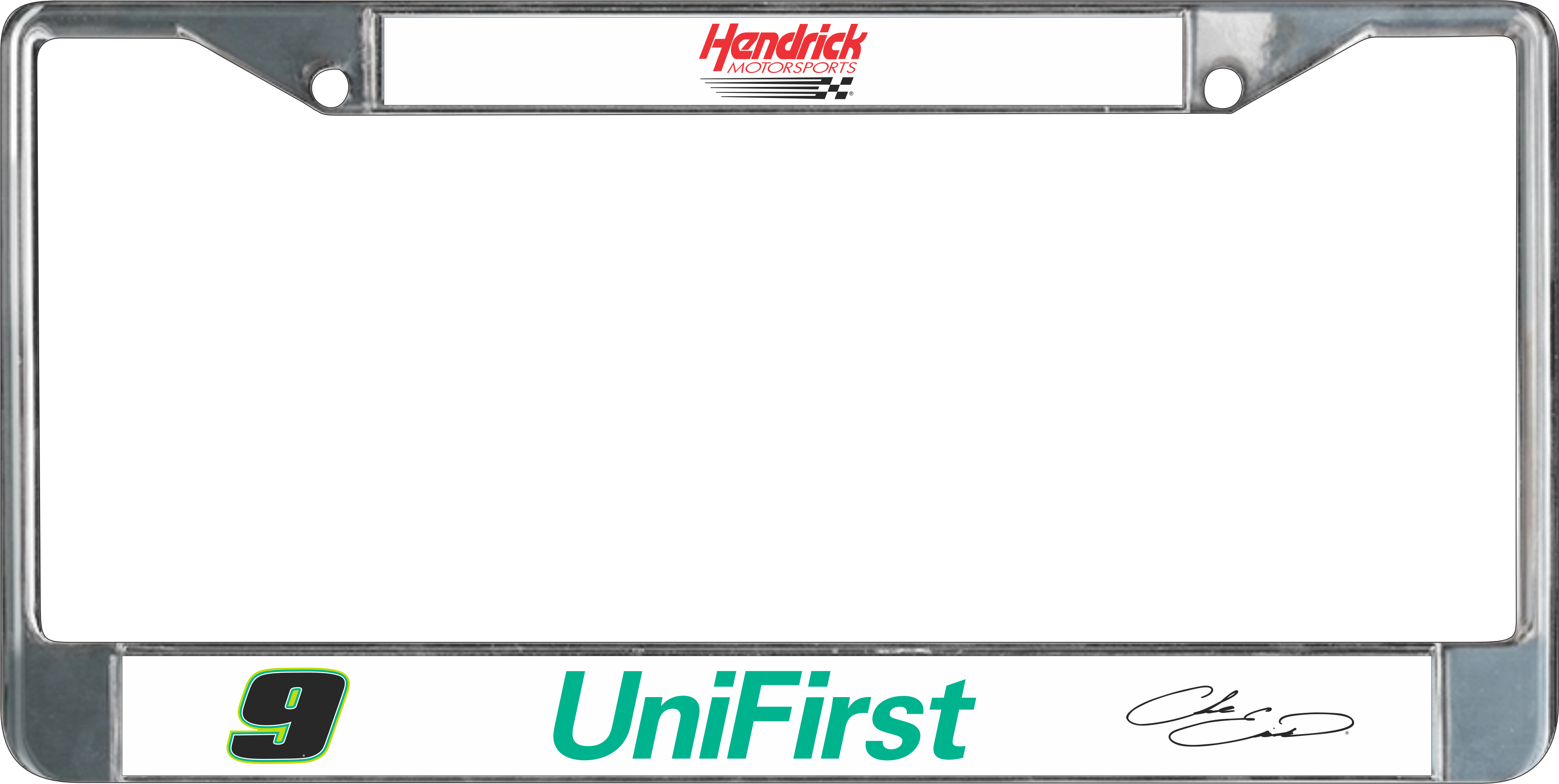 Chase Elliott UniFirst # & Sponsor Chrome License Plate Frame