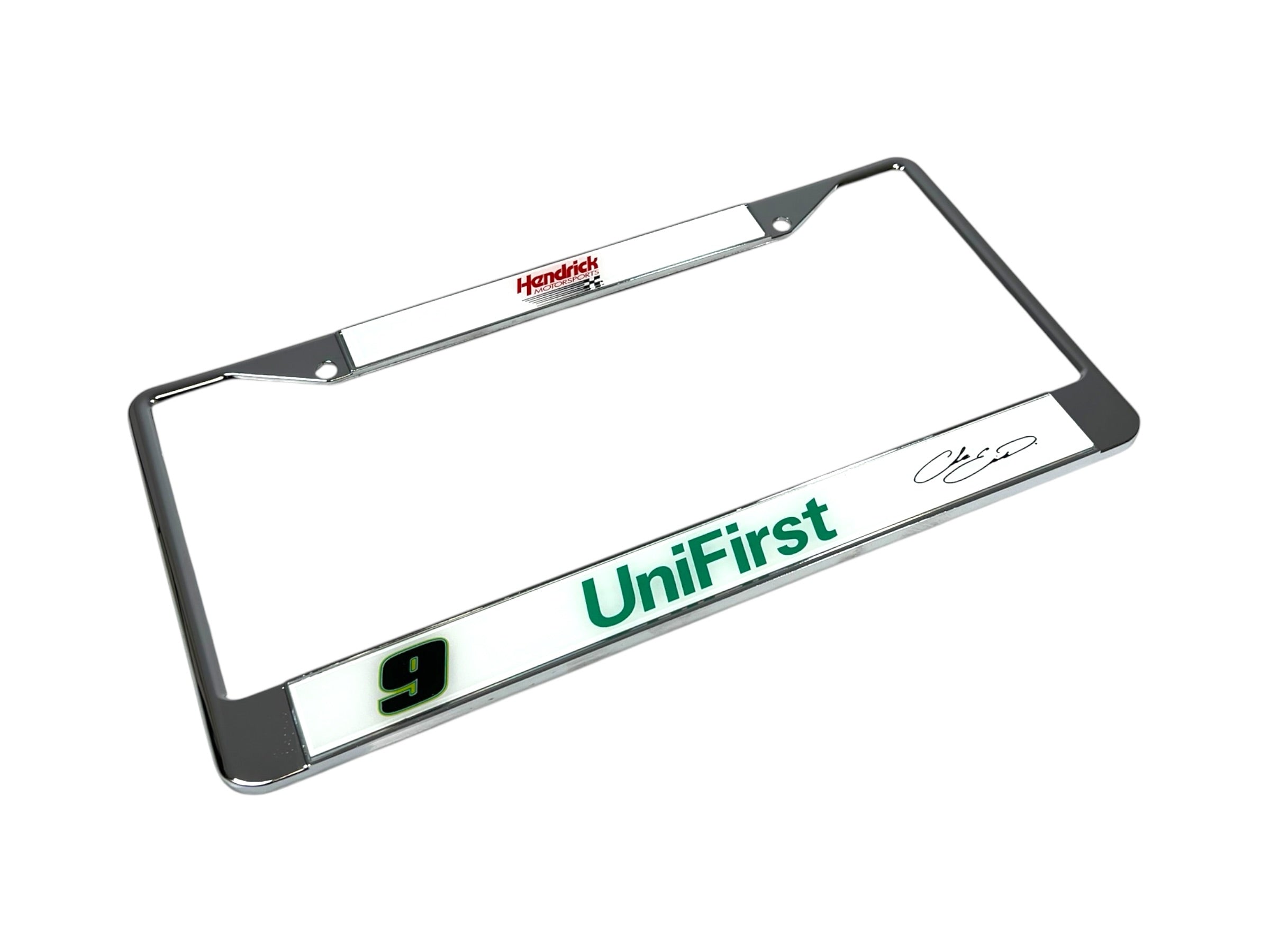 Chase Elliott UniFirst # & Sponsor Chrome License Plate Frame