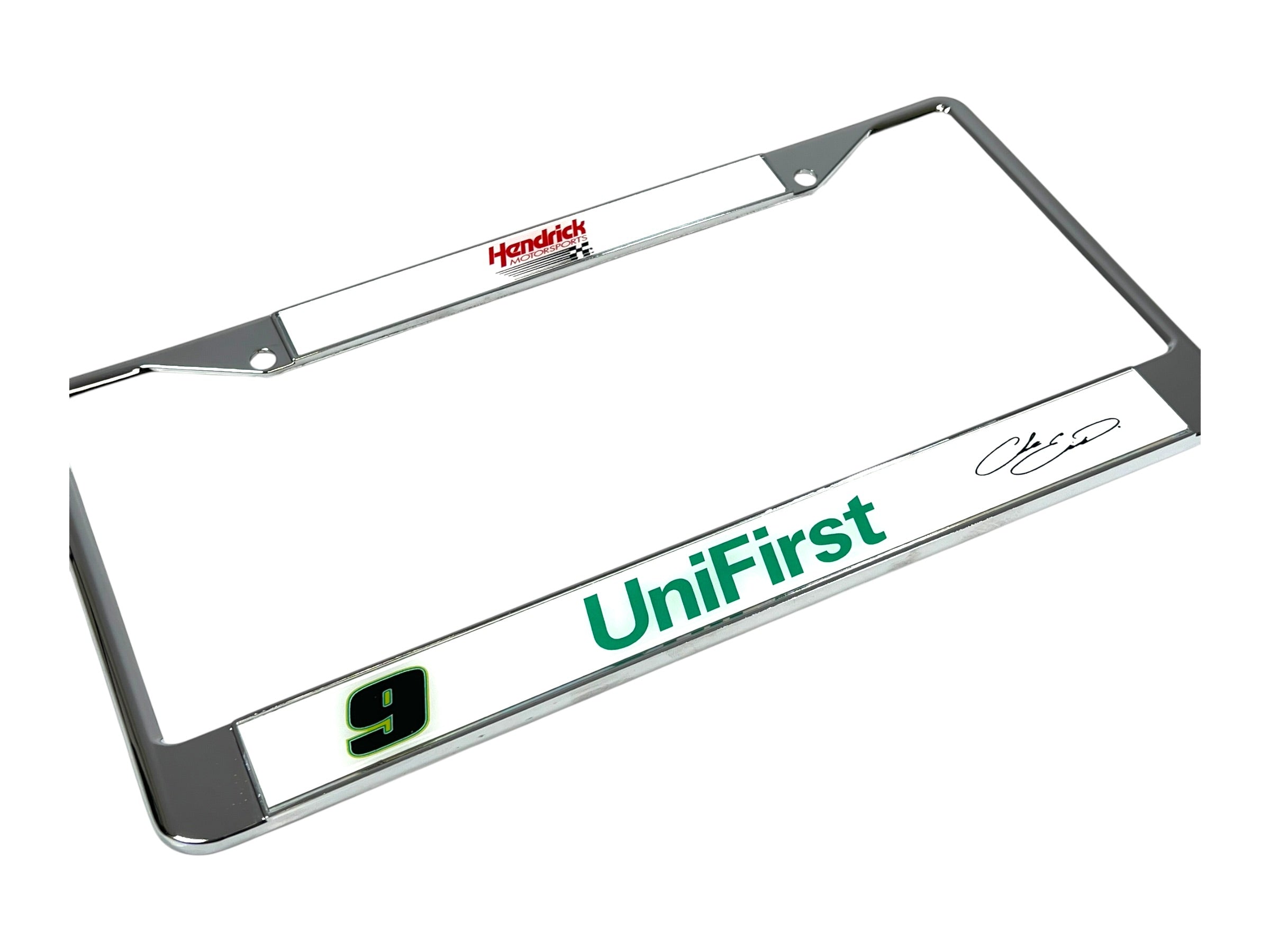 Chase Elliott UniFirst # & Sponsor Chrome License Plate Frame