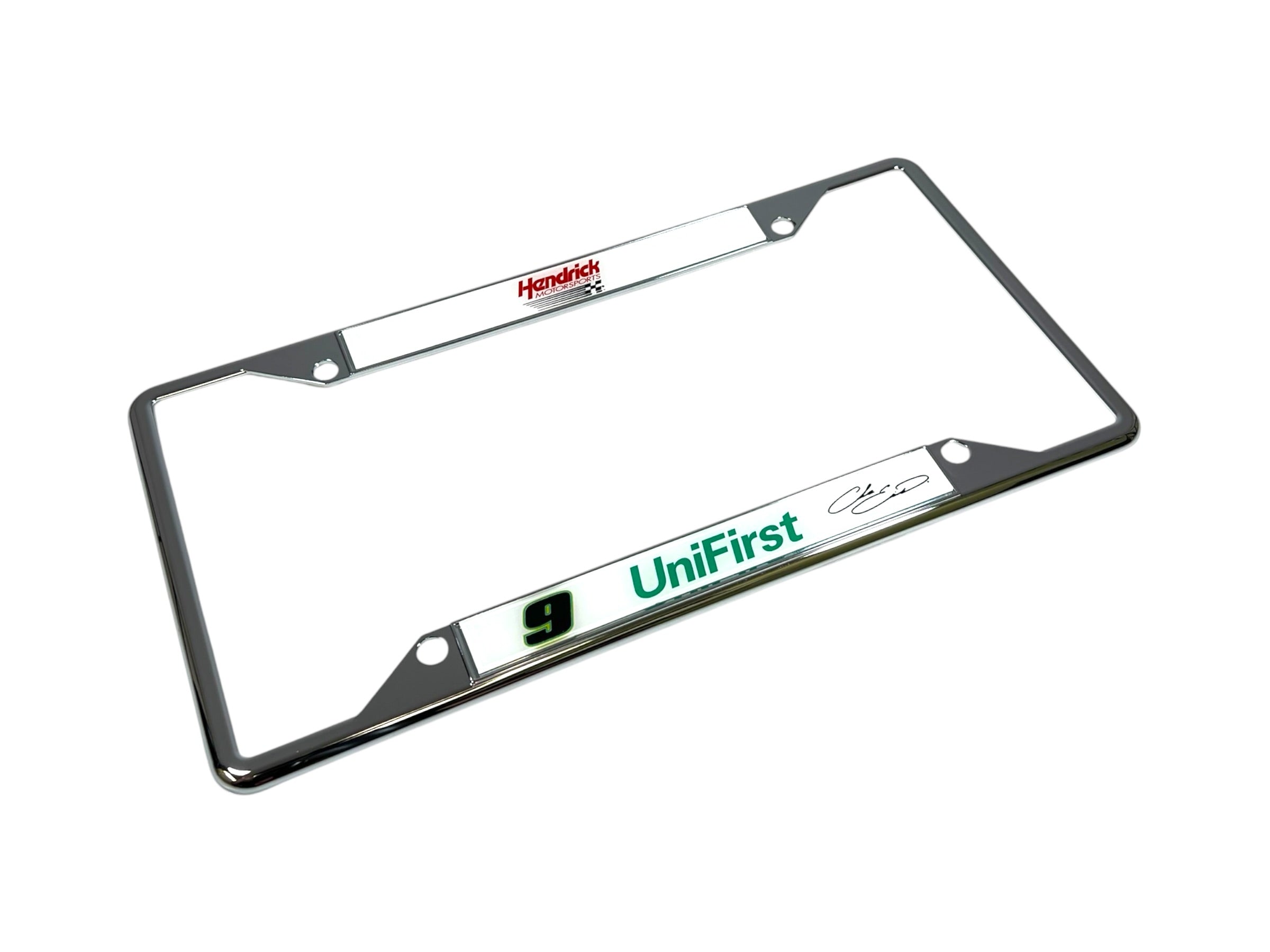 Chase Elliott UniFirst # & Sponsor Chrome License Plate Frame