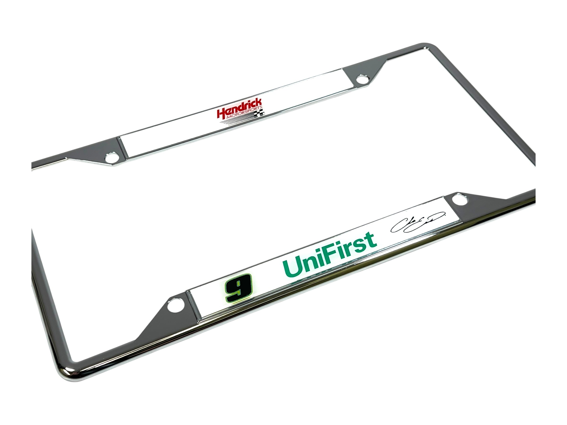 Chase Elliott UniFirst # & Sponsor Chrome License Plate Frame