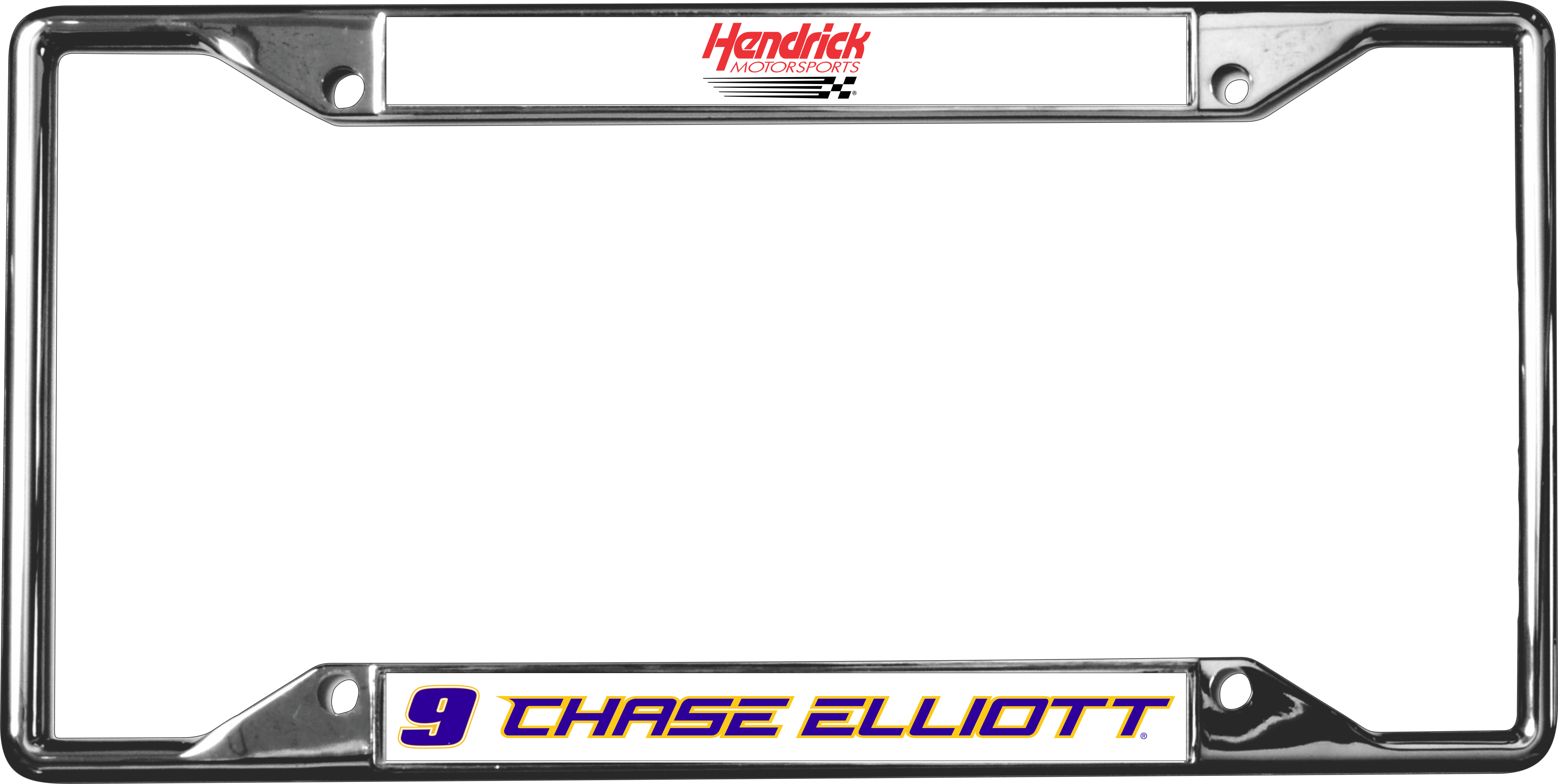 Chase Elliott NAPA # & Name Rail Chrome License Plate Frame