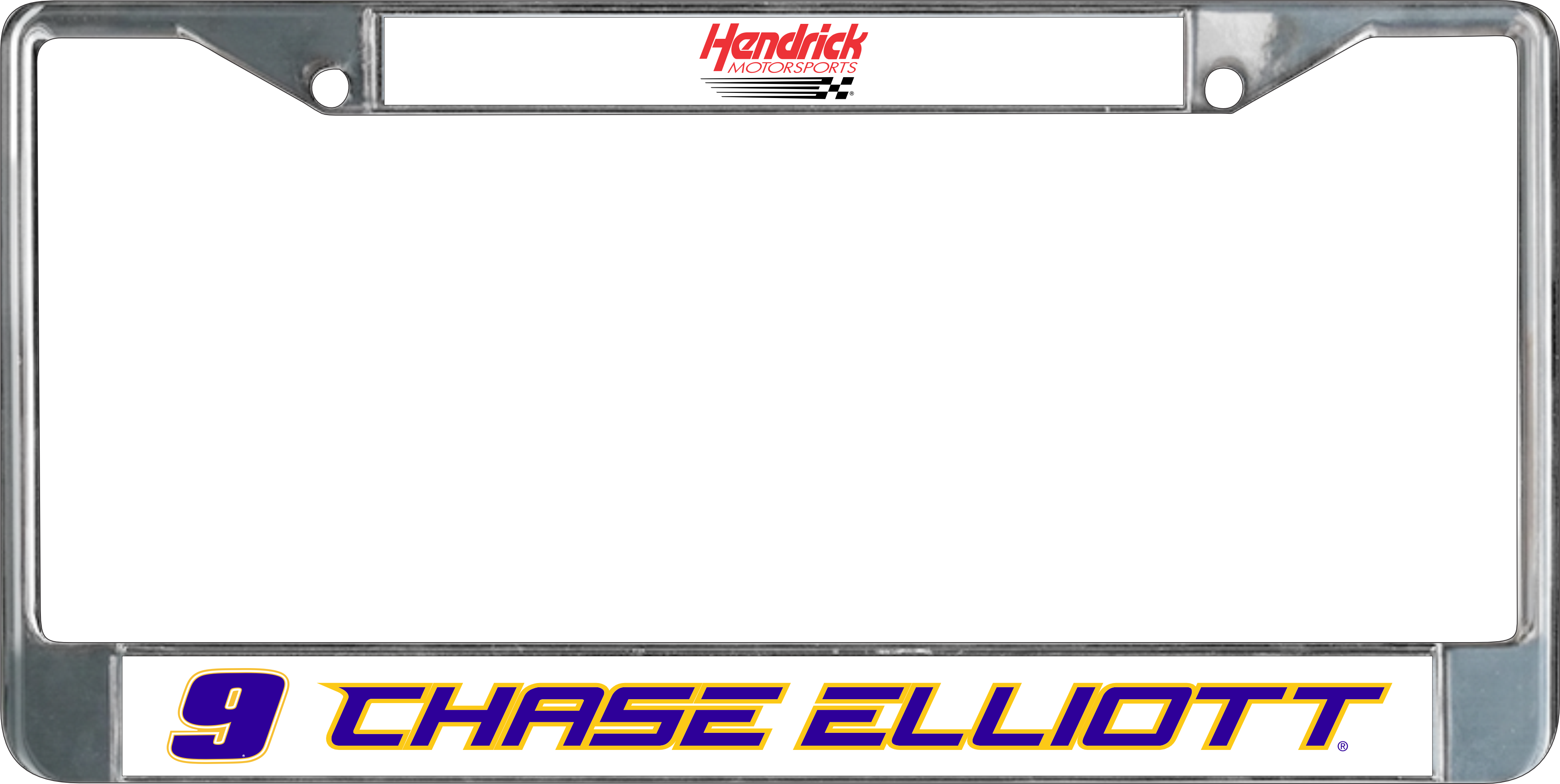 Chase Elliott NAPA # & Name Rail Chrome License Plate Frame