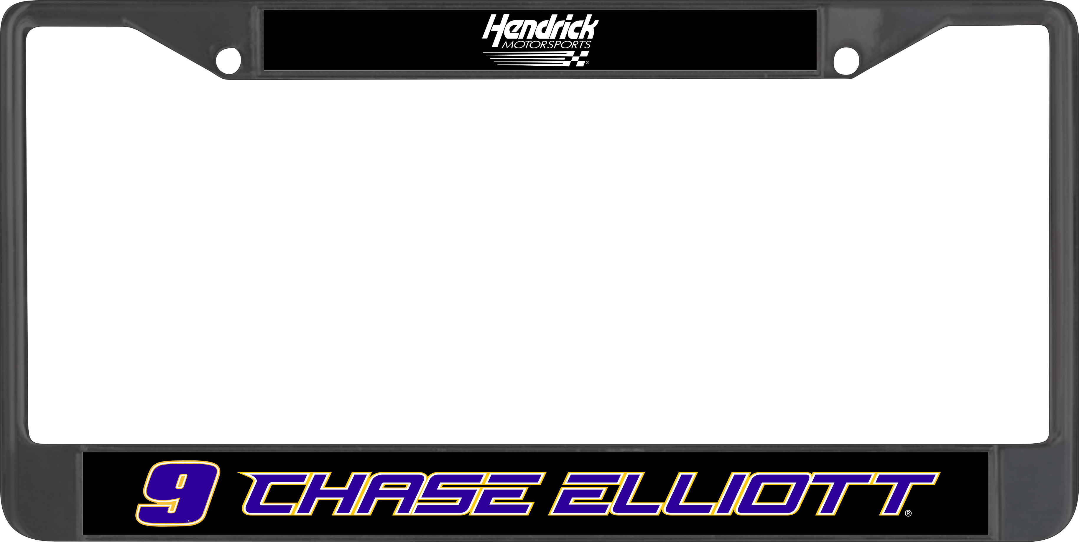 Chase Elliott NAPA # & Name Rail Black License Plate Frame