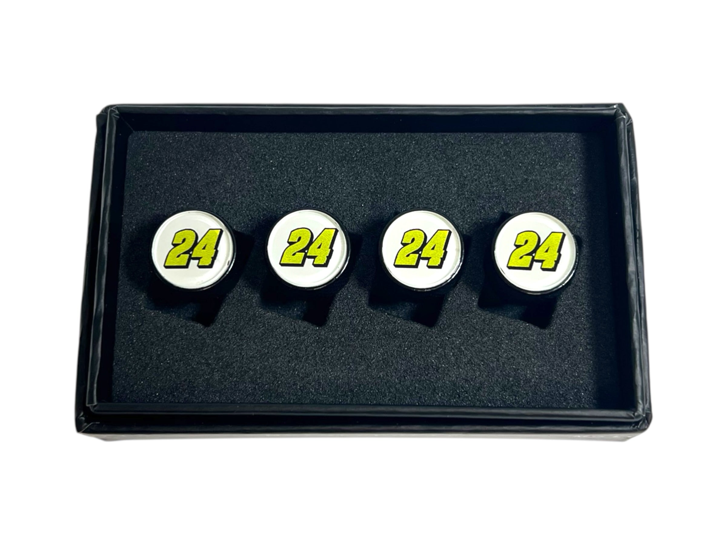 William Byron Raptor # Only Black Knurled Valve Stem Caps