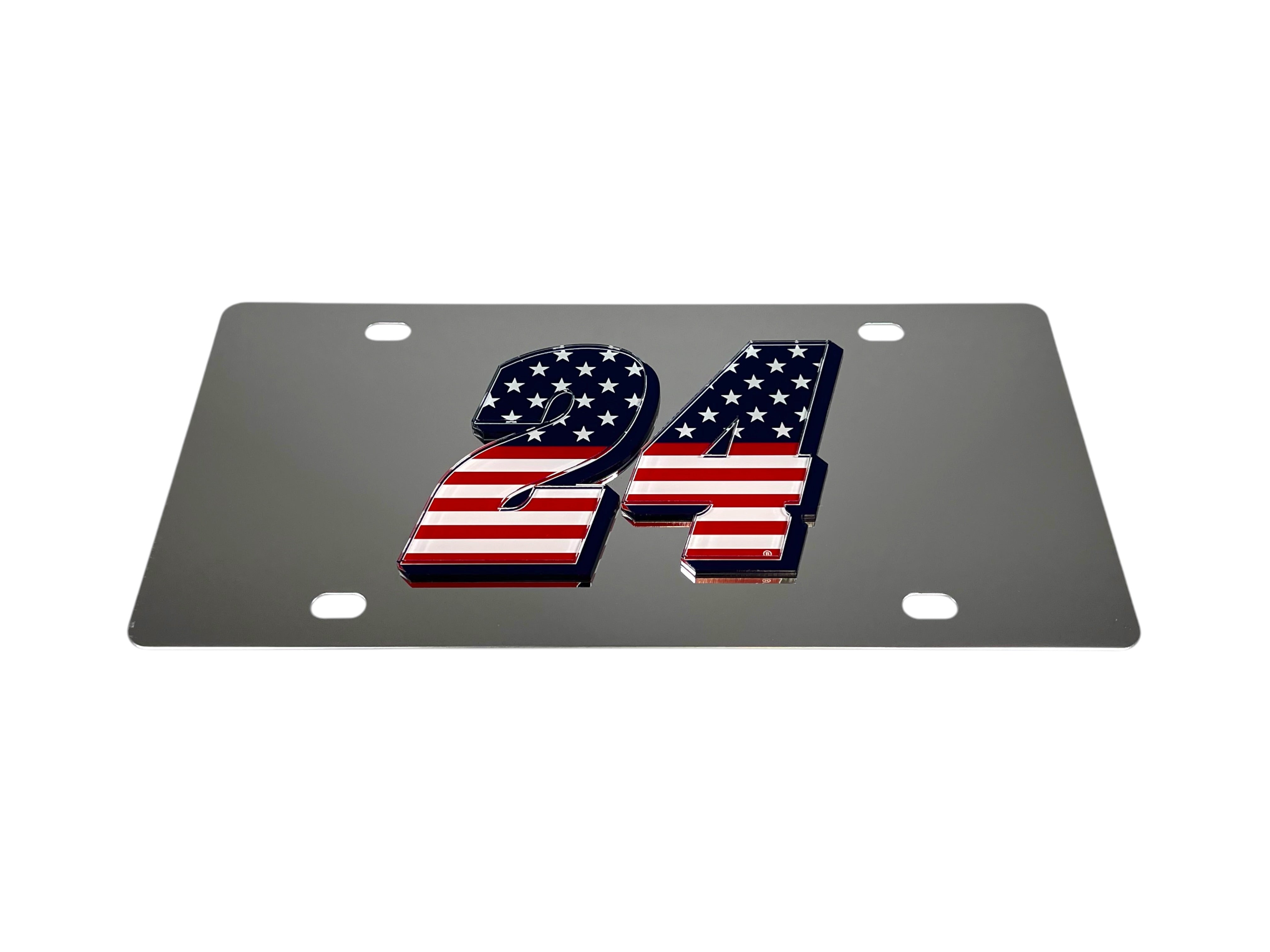 William Byron Patriotic #24 Stainless Steel License Plate
