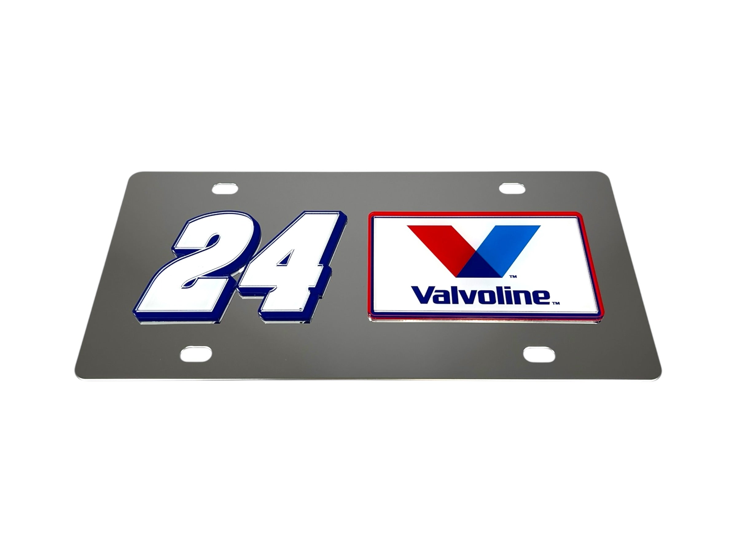 William Byron Valvoline # & Sponsor Stainless Steel License Plate