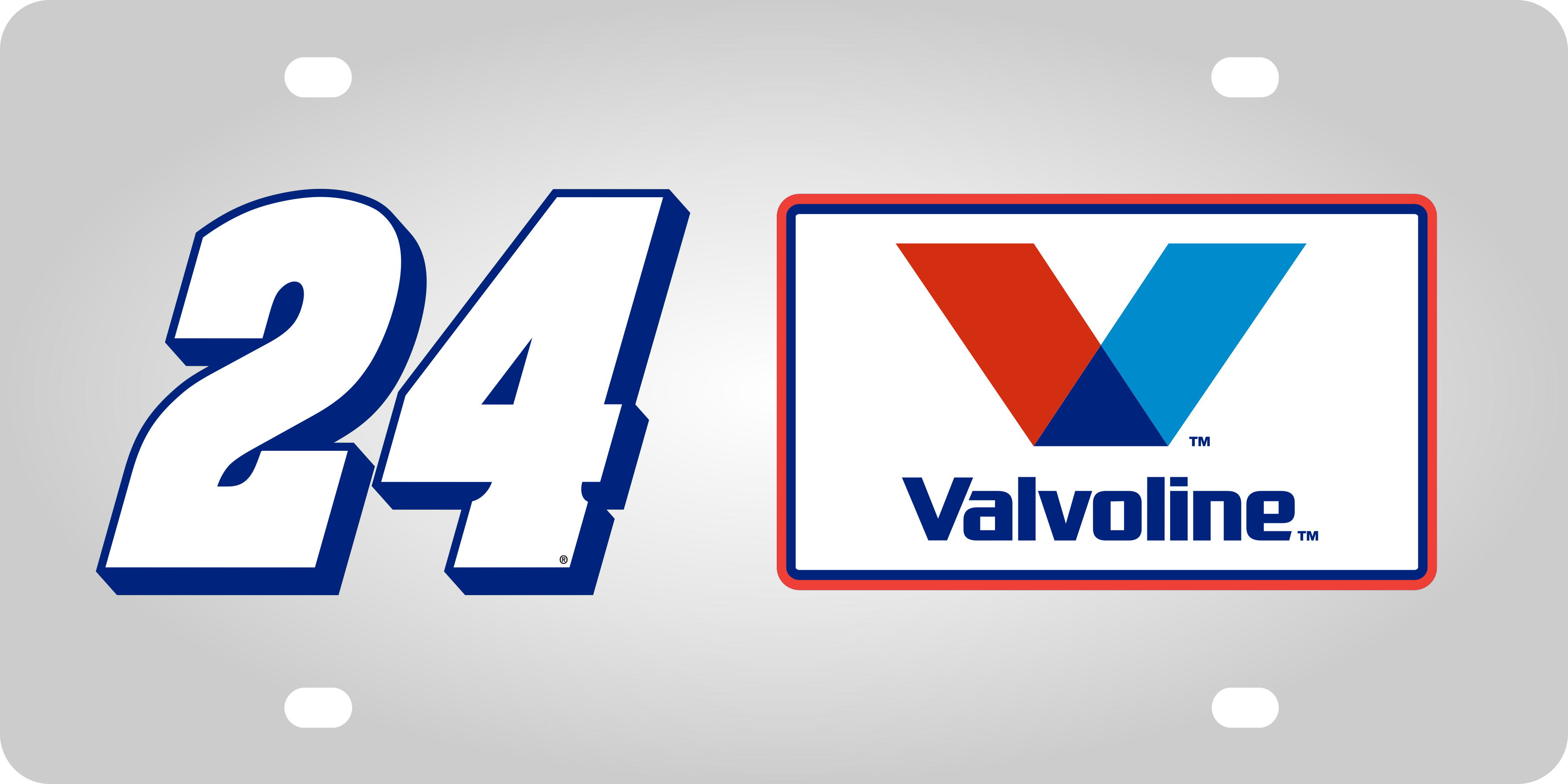 William Byron Valvoline # & Sponsor Stainless Steel License Plate