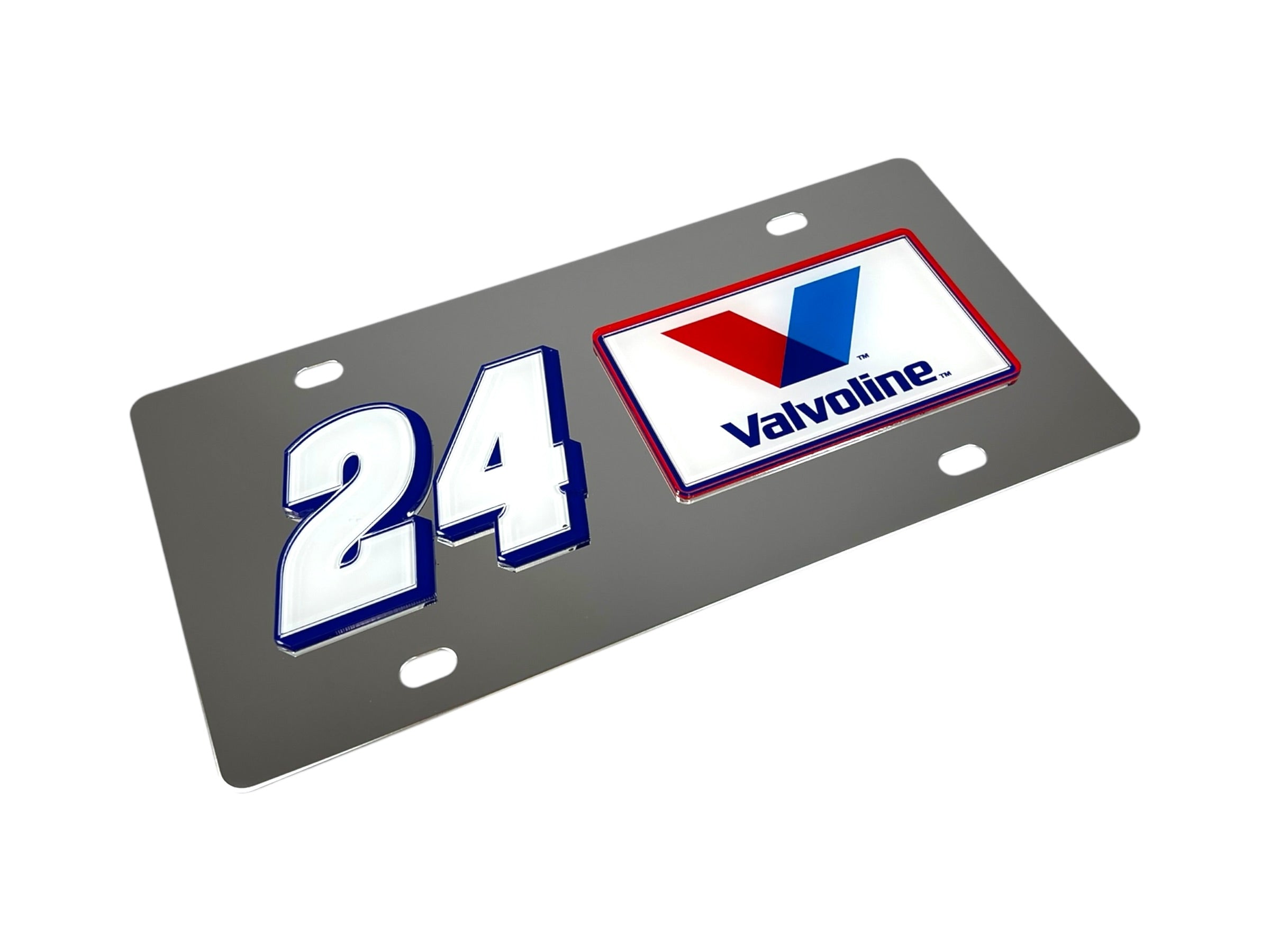William Byron Valvoline # & Sponsor Stainless Steel License Plate