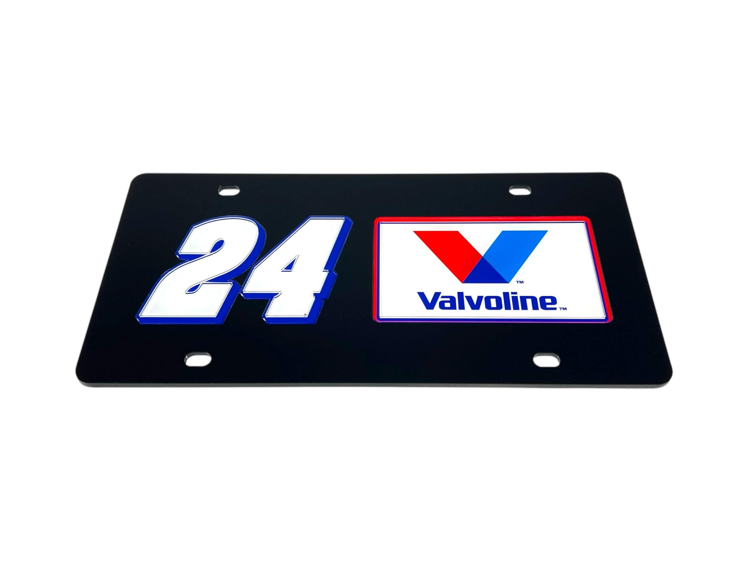 William Byron Valvoline # & Sponsor Acrylic License Plate