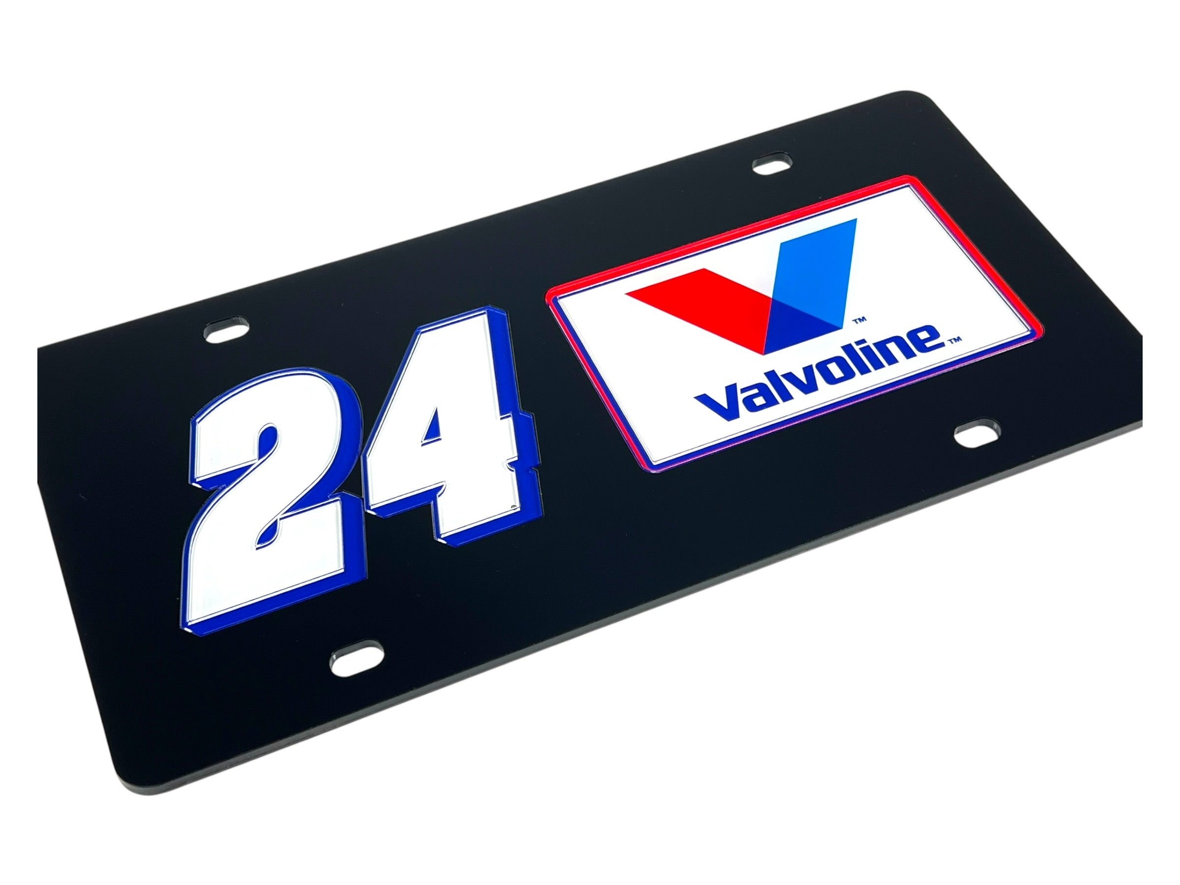 William Byron Valvoline # & Sponsor Acrylic License Plate