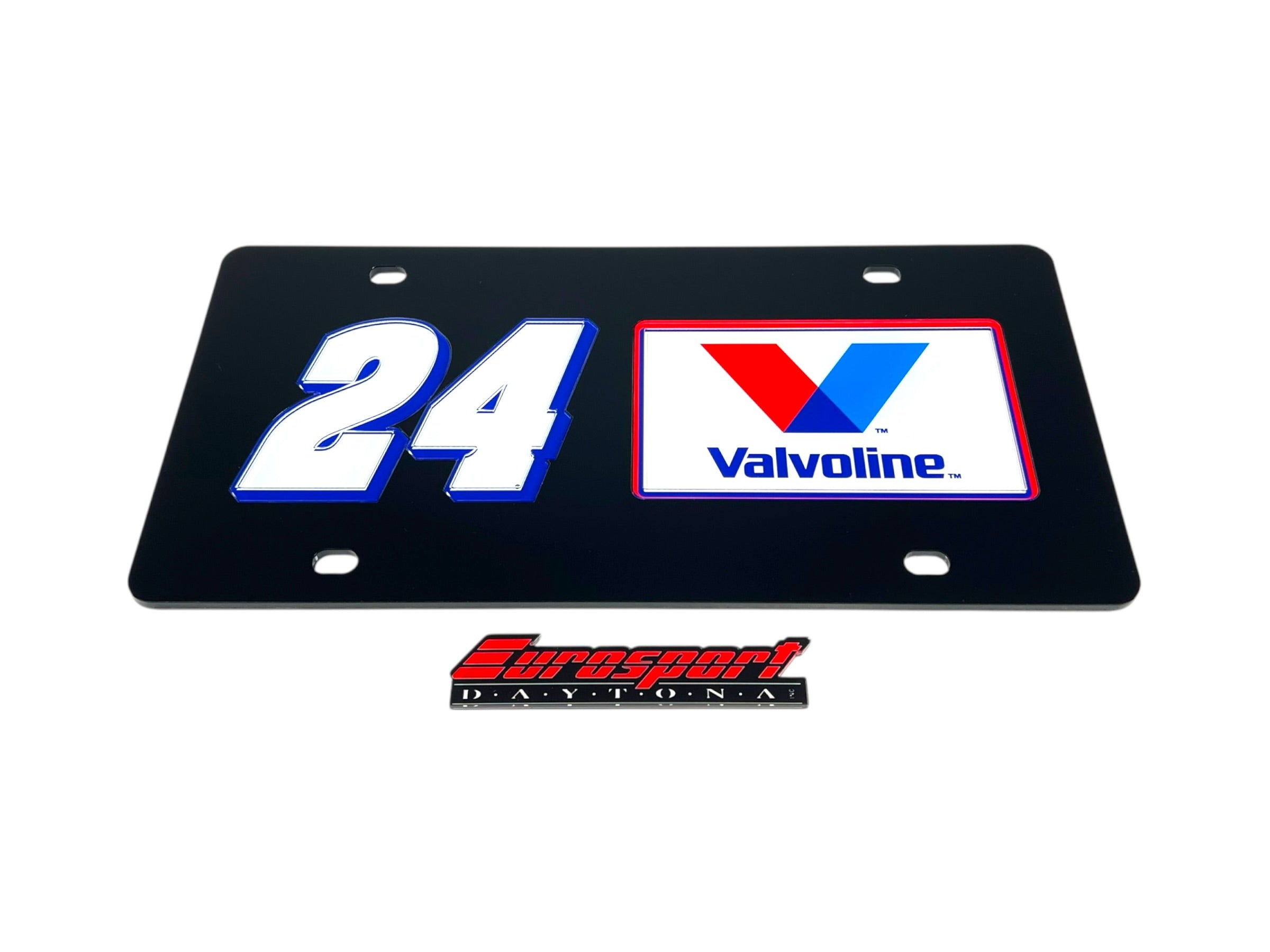 William Byron Valvoline # & Sponsor Acrylic License Plate