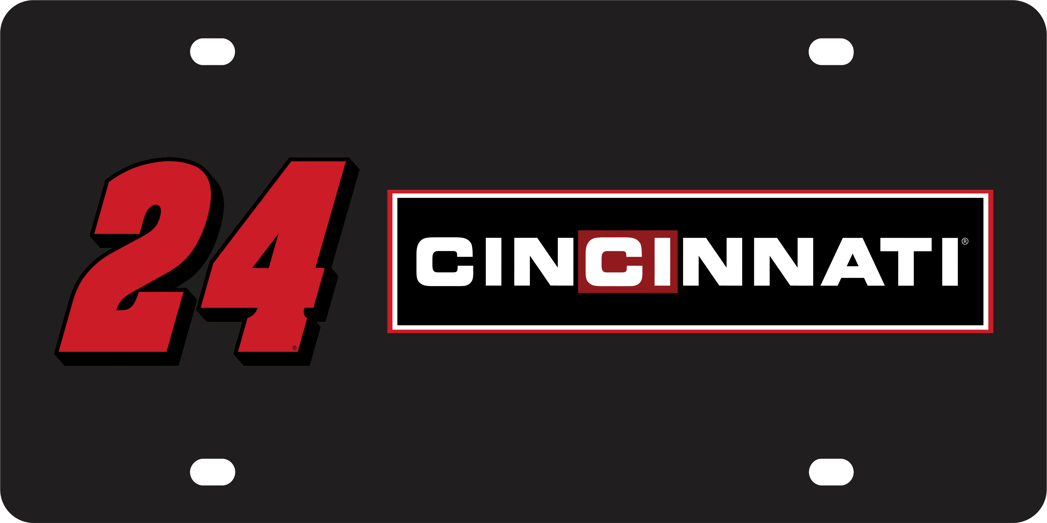 William Byron Cincinnati # & Sponsor Acrylic License Plate