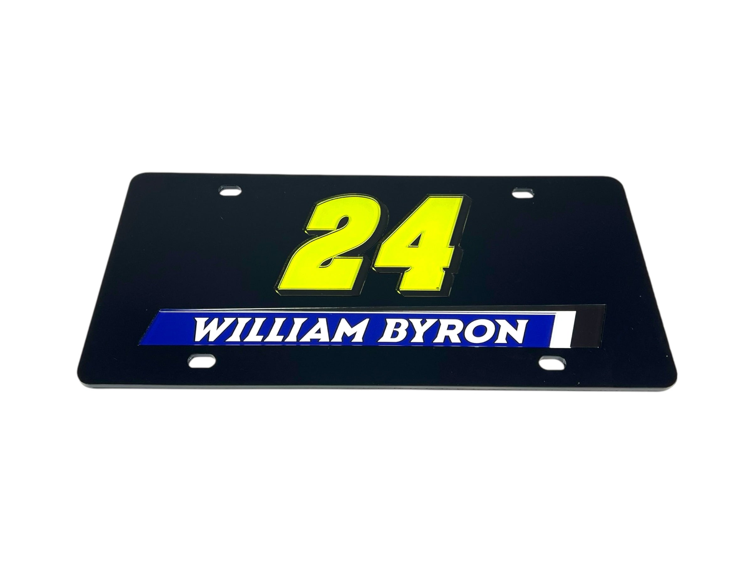 William Byron Raptor # & Name Rail Acrylic License Plate