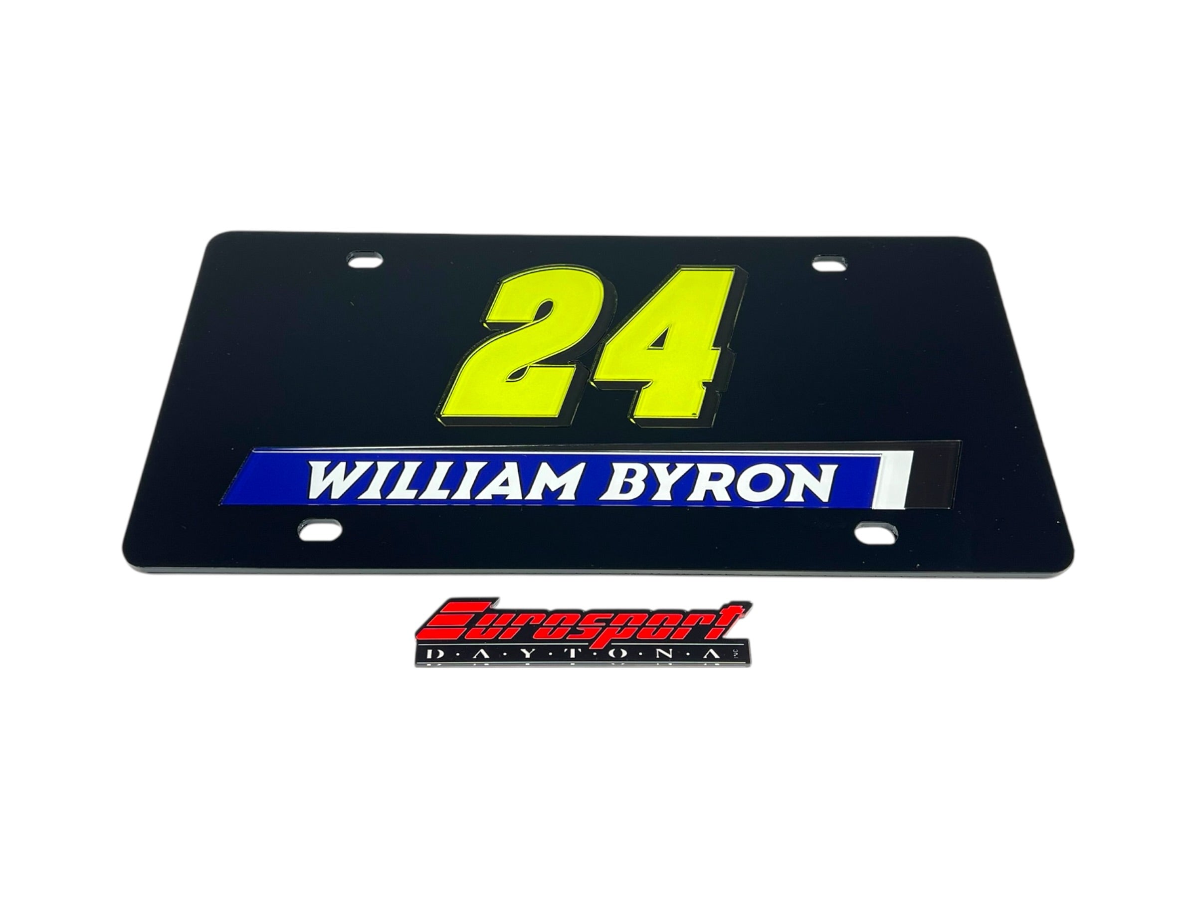 William Byron Raptor # & Name Rail Acrylic License Plate