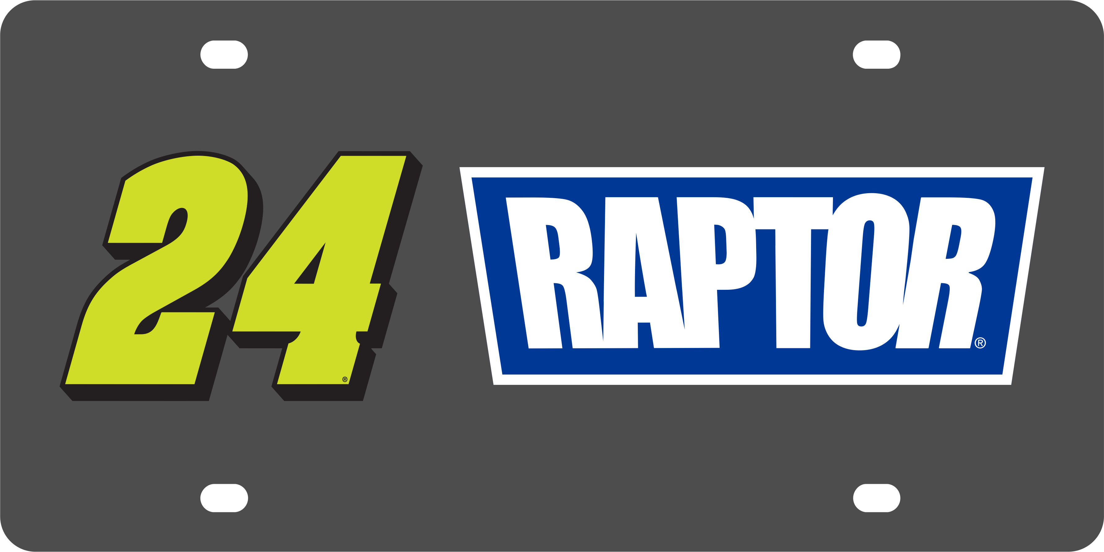 William Byron Raptor # & Sponsor Carbon Steel License Plate