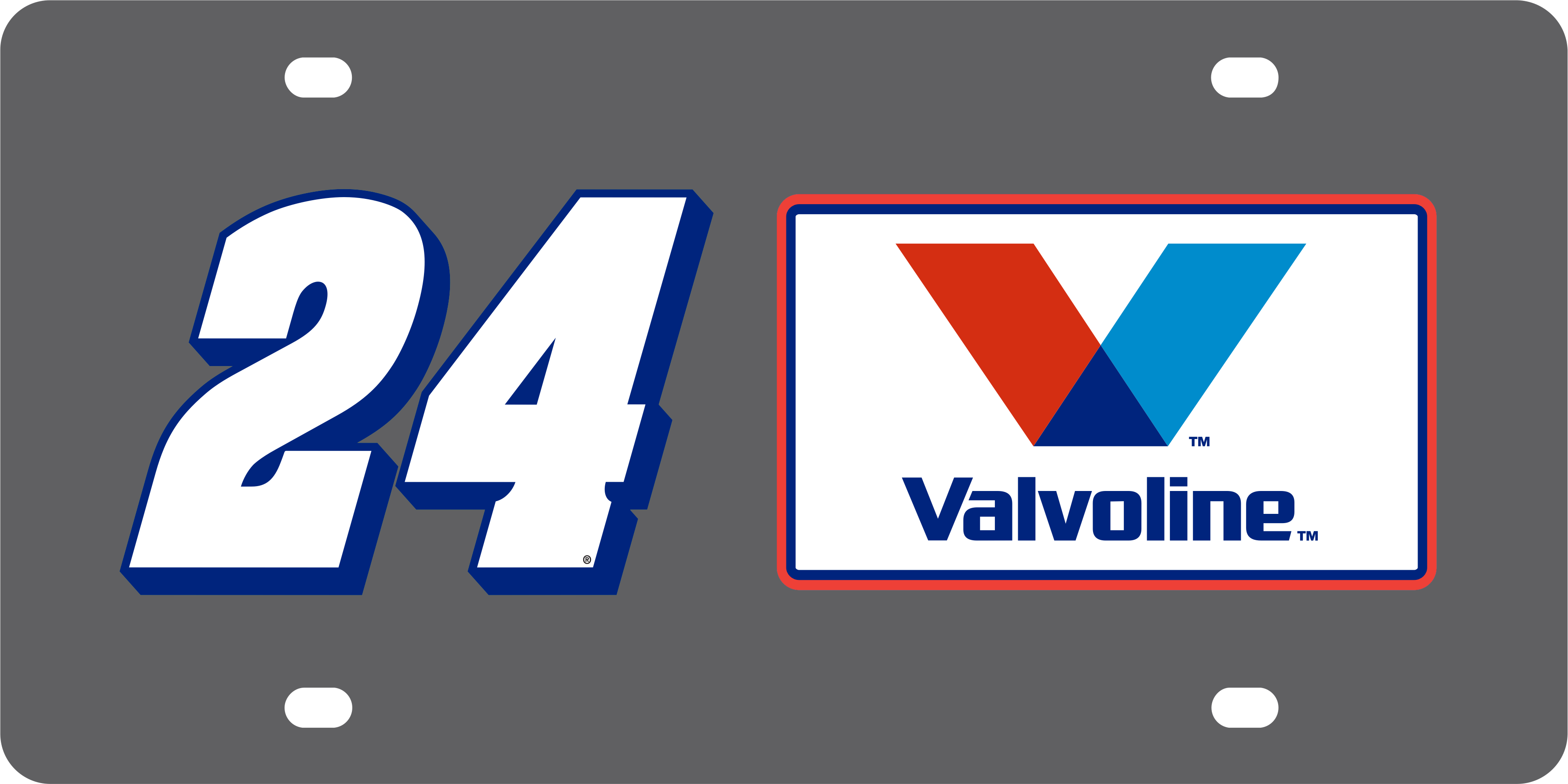 William Byron Valvoline # & Sponsor Carbon Steel License Plate
