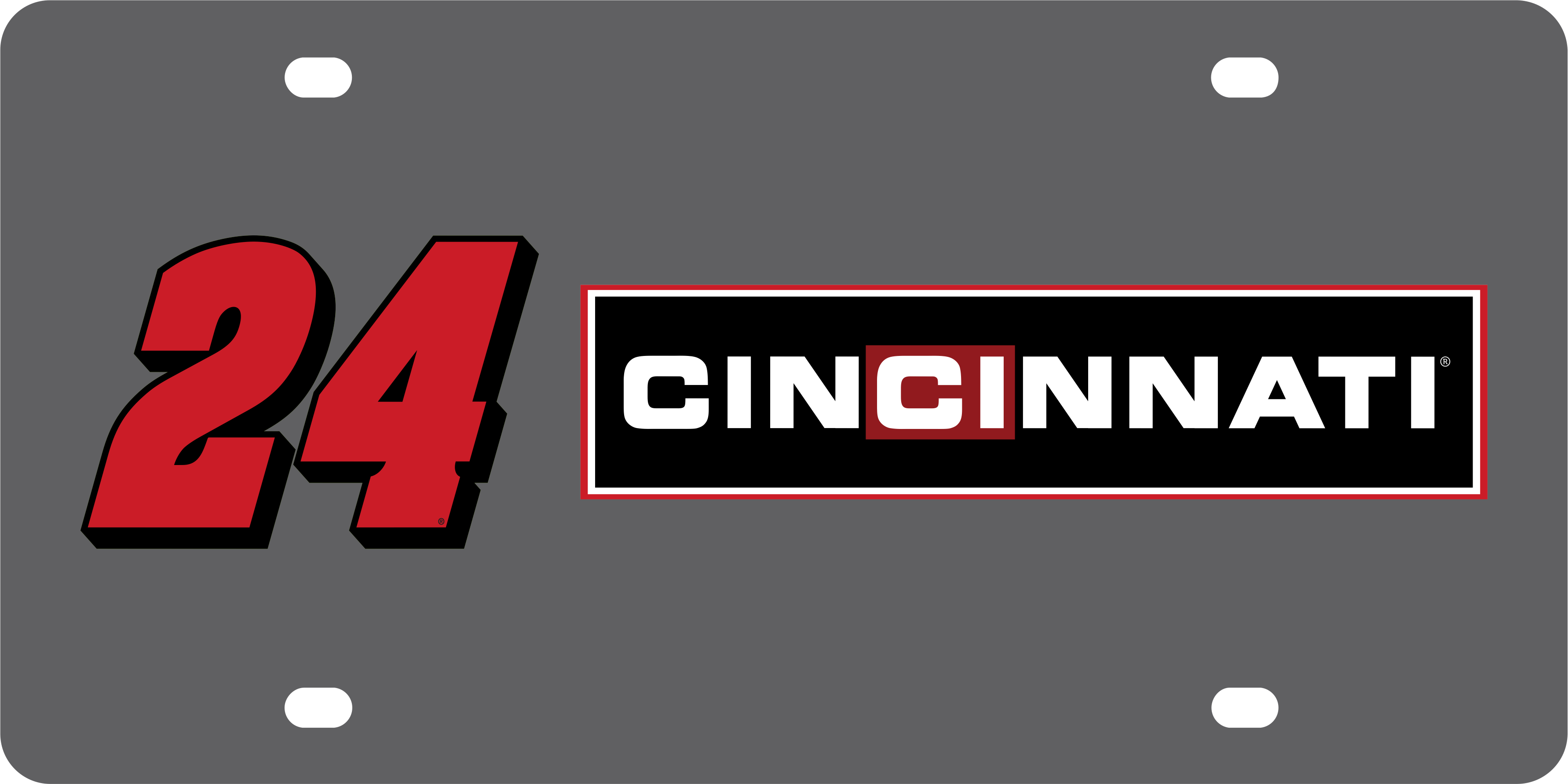 William Byron Cincinnati # & Sponsor Carbon Steel License Plate