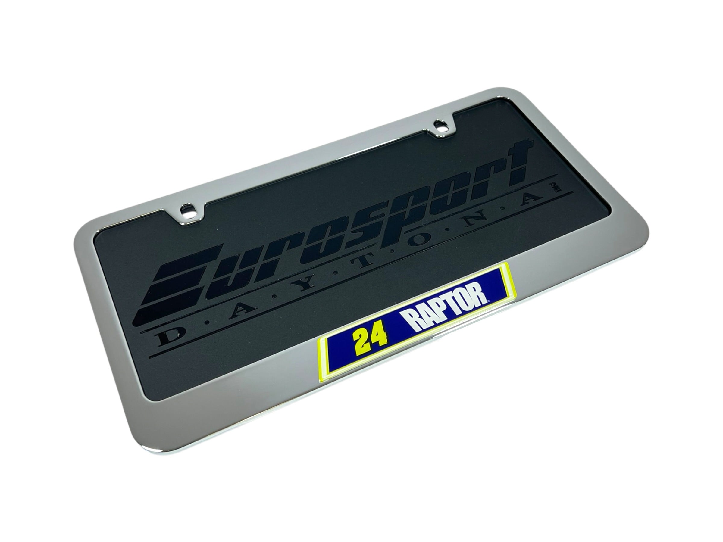 William Byron Raptor # & Sponsor Chrome License Plate Frame