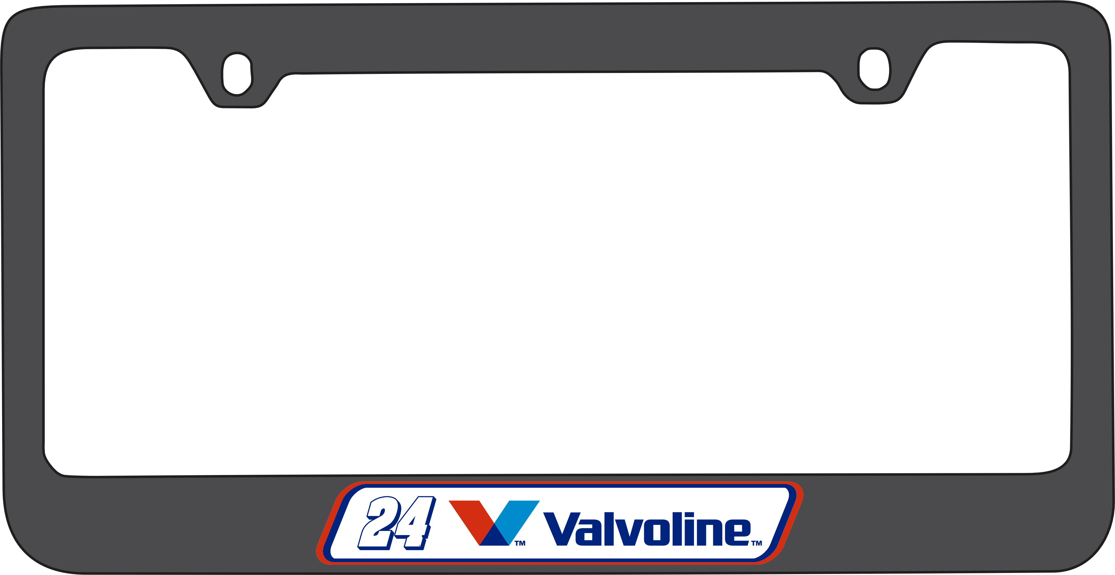 William Byron Valvoline # & Sponsor Black License Plate Frame