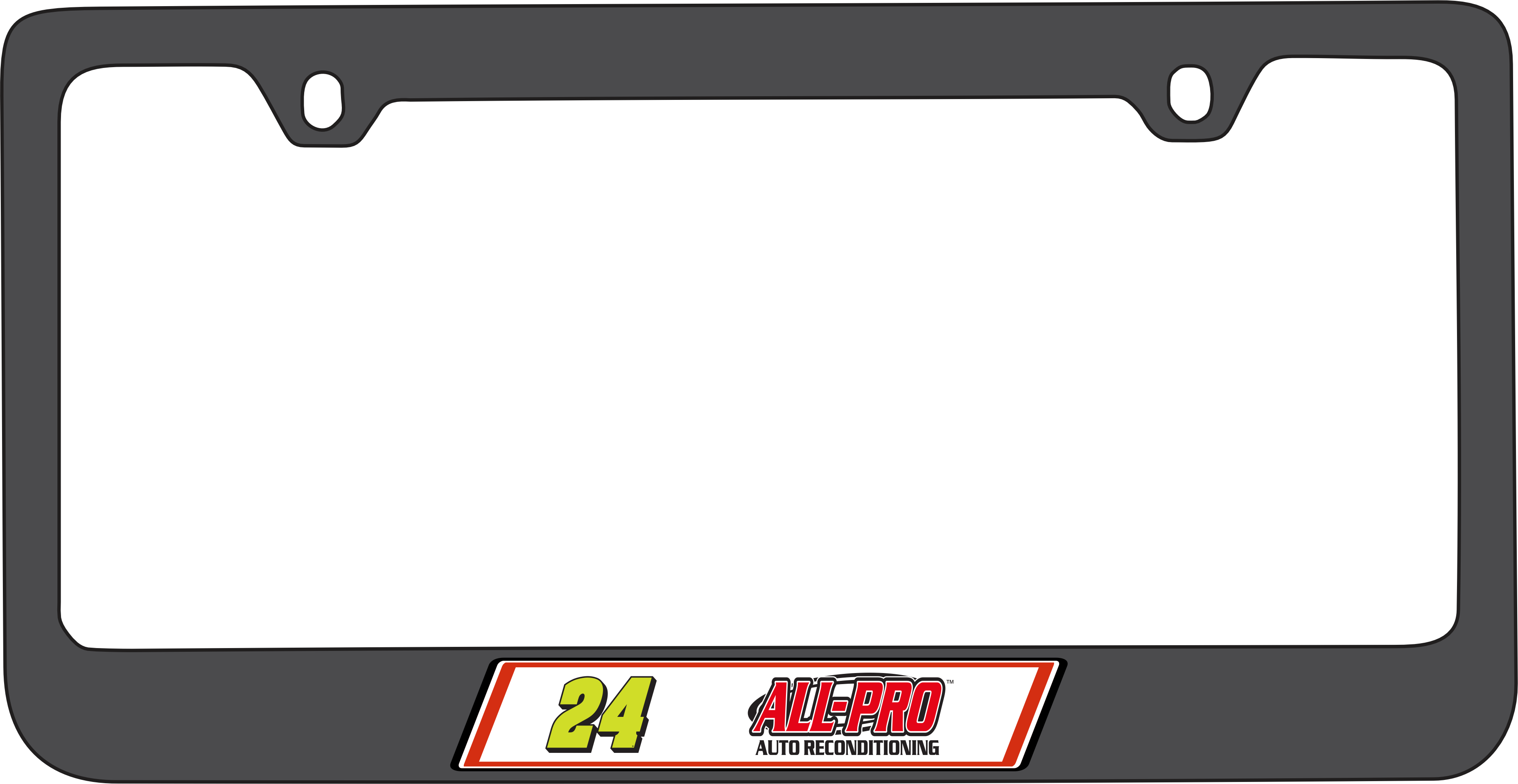 William Byron ALL-PRO # & Sponsor Black License Plate Frame