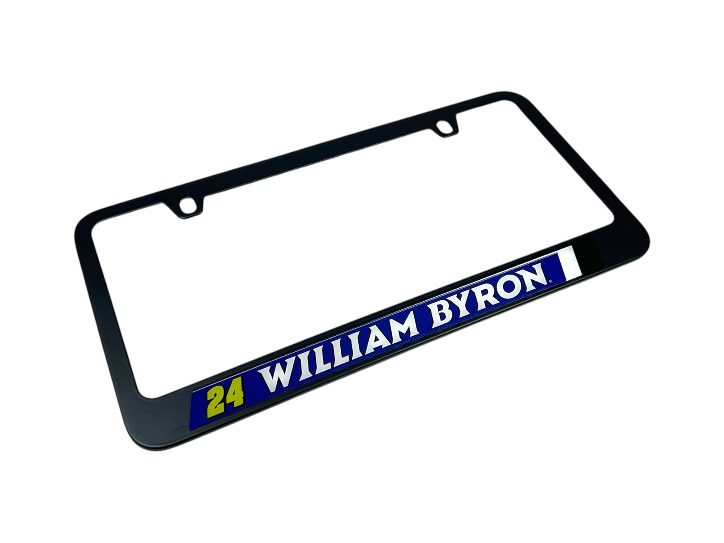 William Byron Raptor # & Name Rail Black License Plate Frame