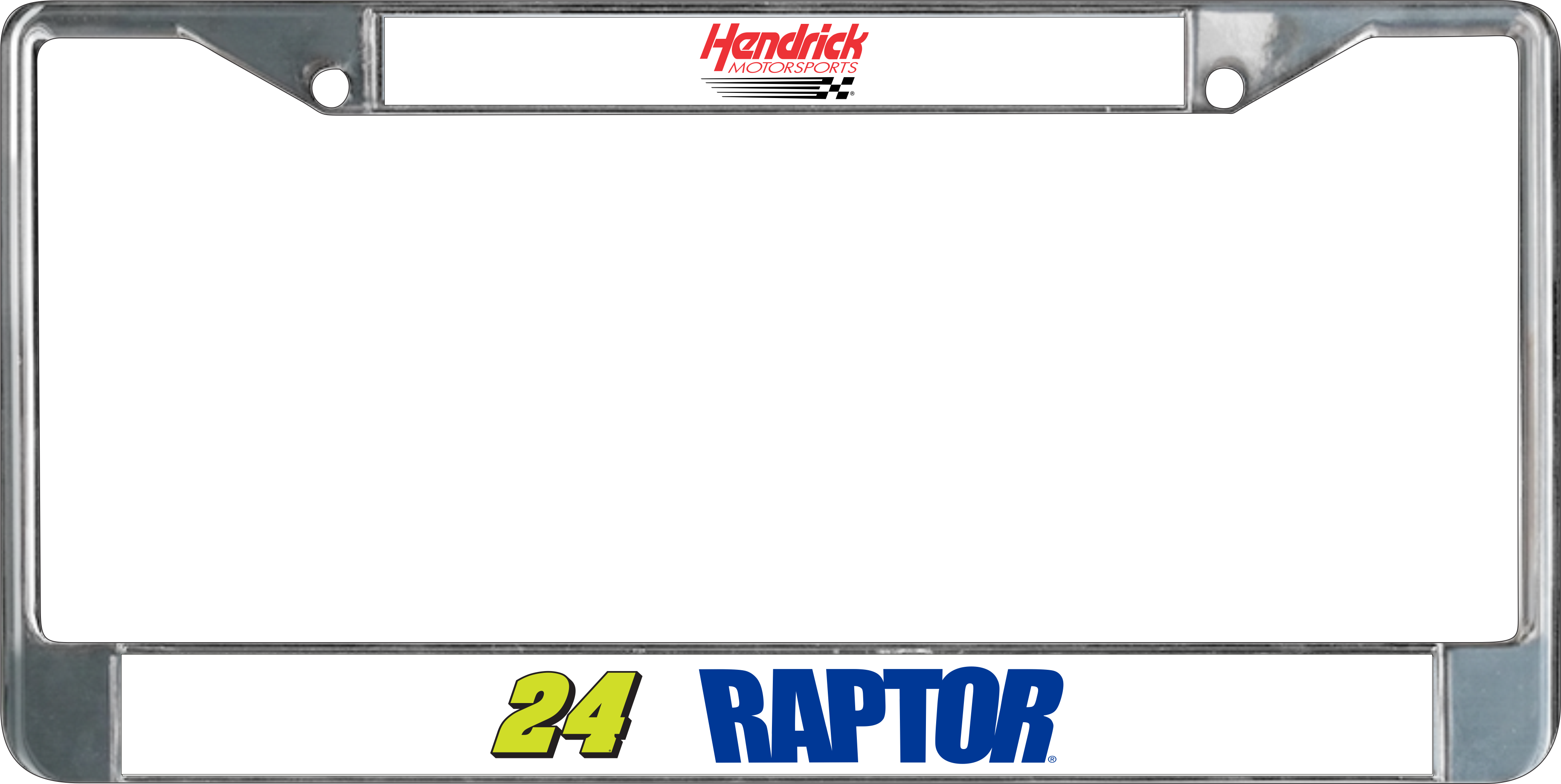 William Byron Raptor # & Sponsor Chrome License Plate Frame
