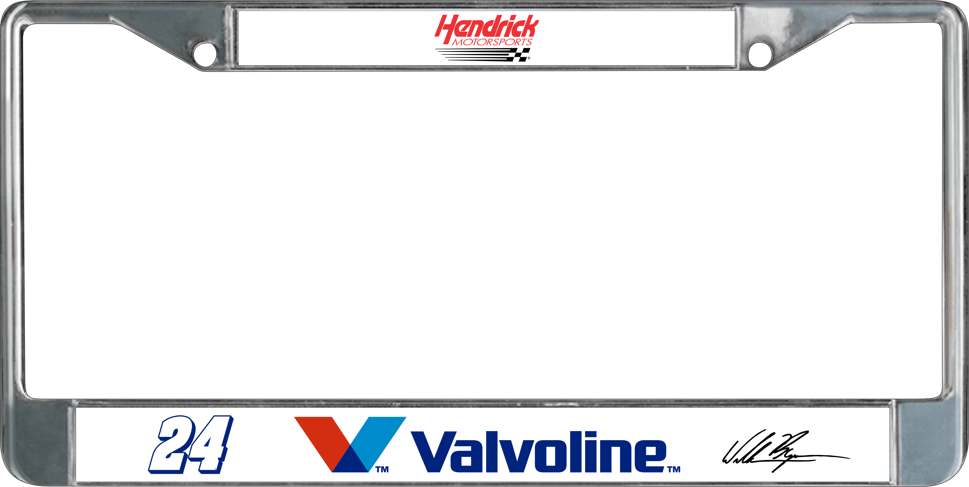 William Byron Valvoline # & Sponsor Chrome License Plate Frame