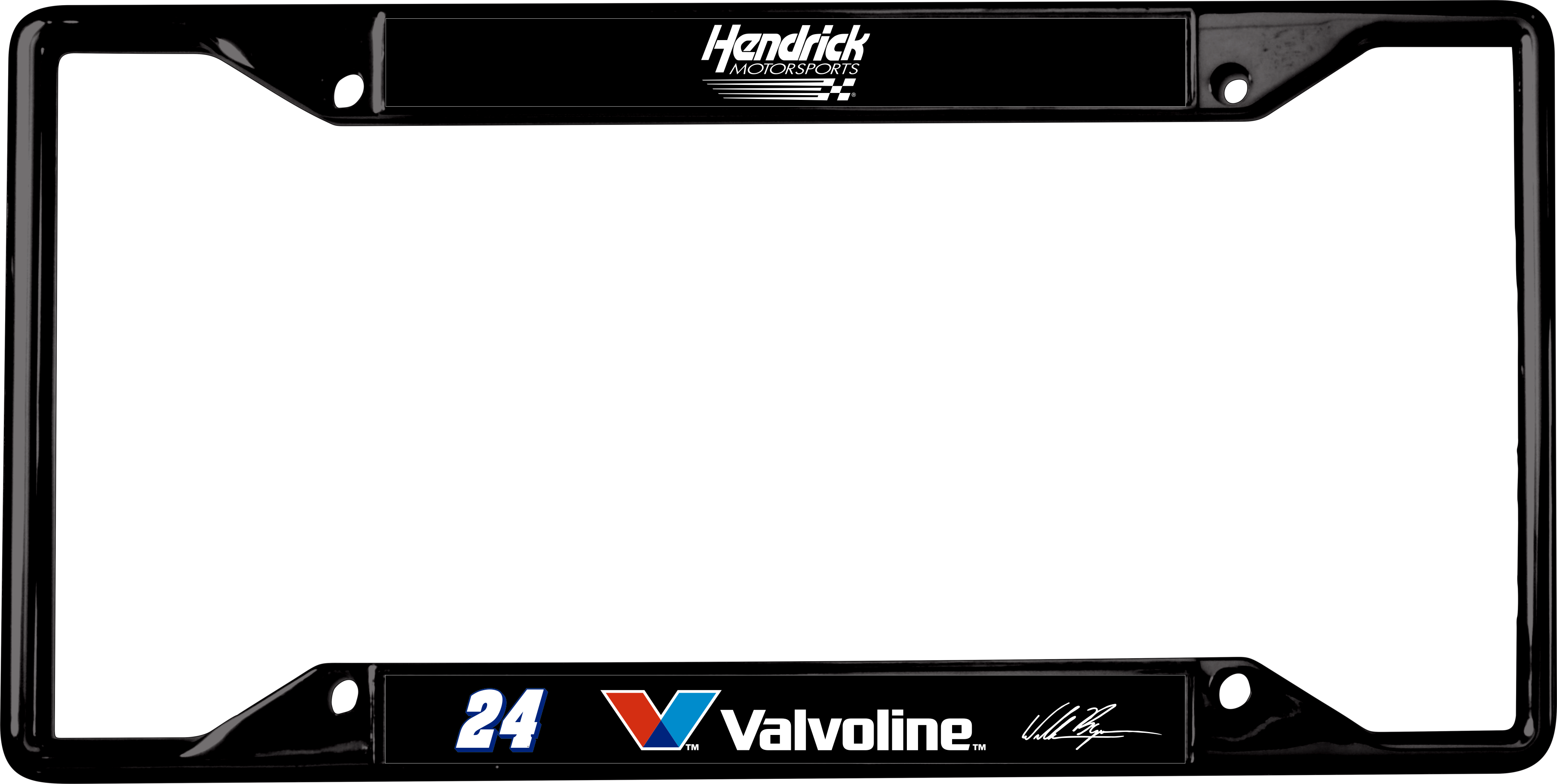 William Byron Valvoline # & Sponsor Black License Plate Frame