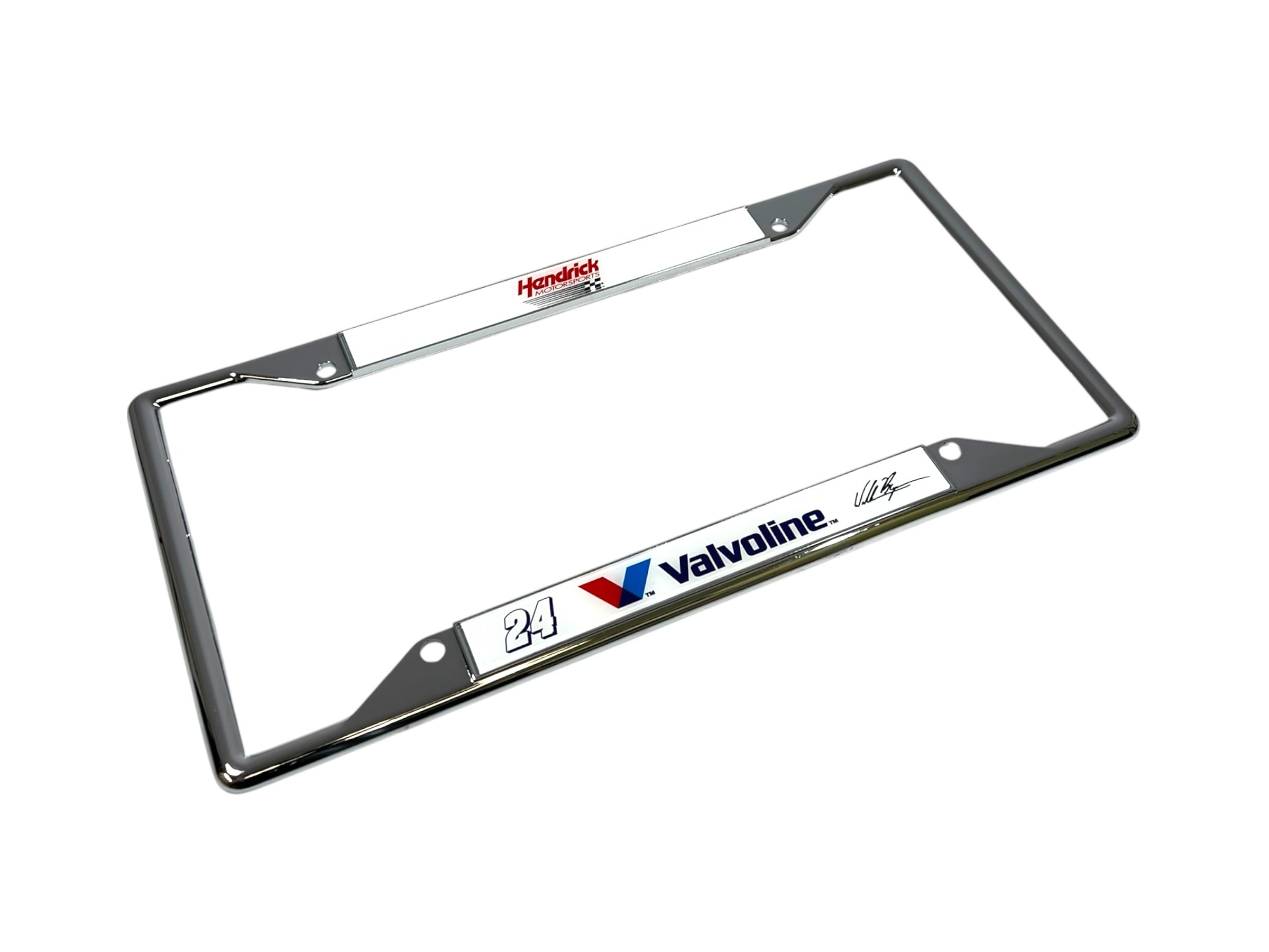 William Byron Valvoline # & Sponsor Chrome License Plate Frame