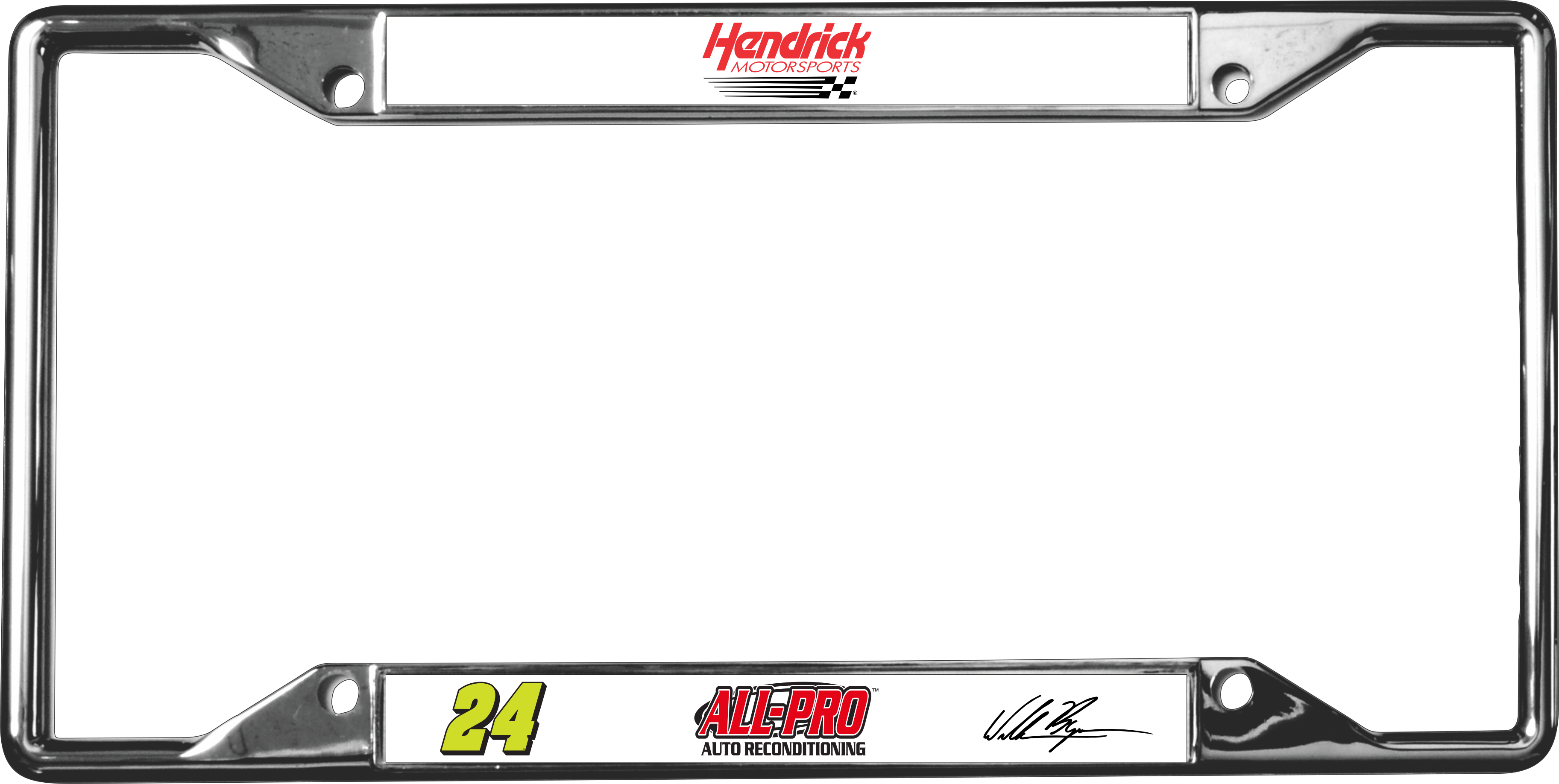 William Byron ALL-PRO # & Sponsor Chrome License Plate Frame