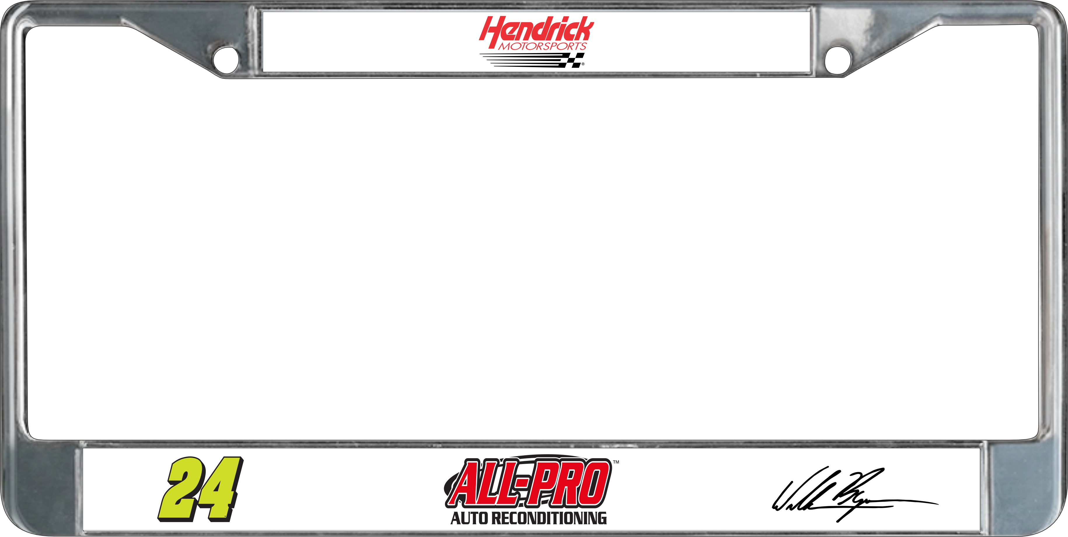 William Byron ALL-PRO # & Sponsor Chrome License Plate Frame