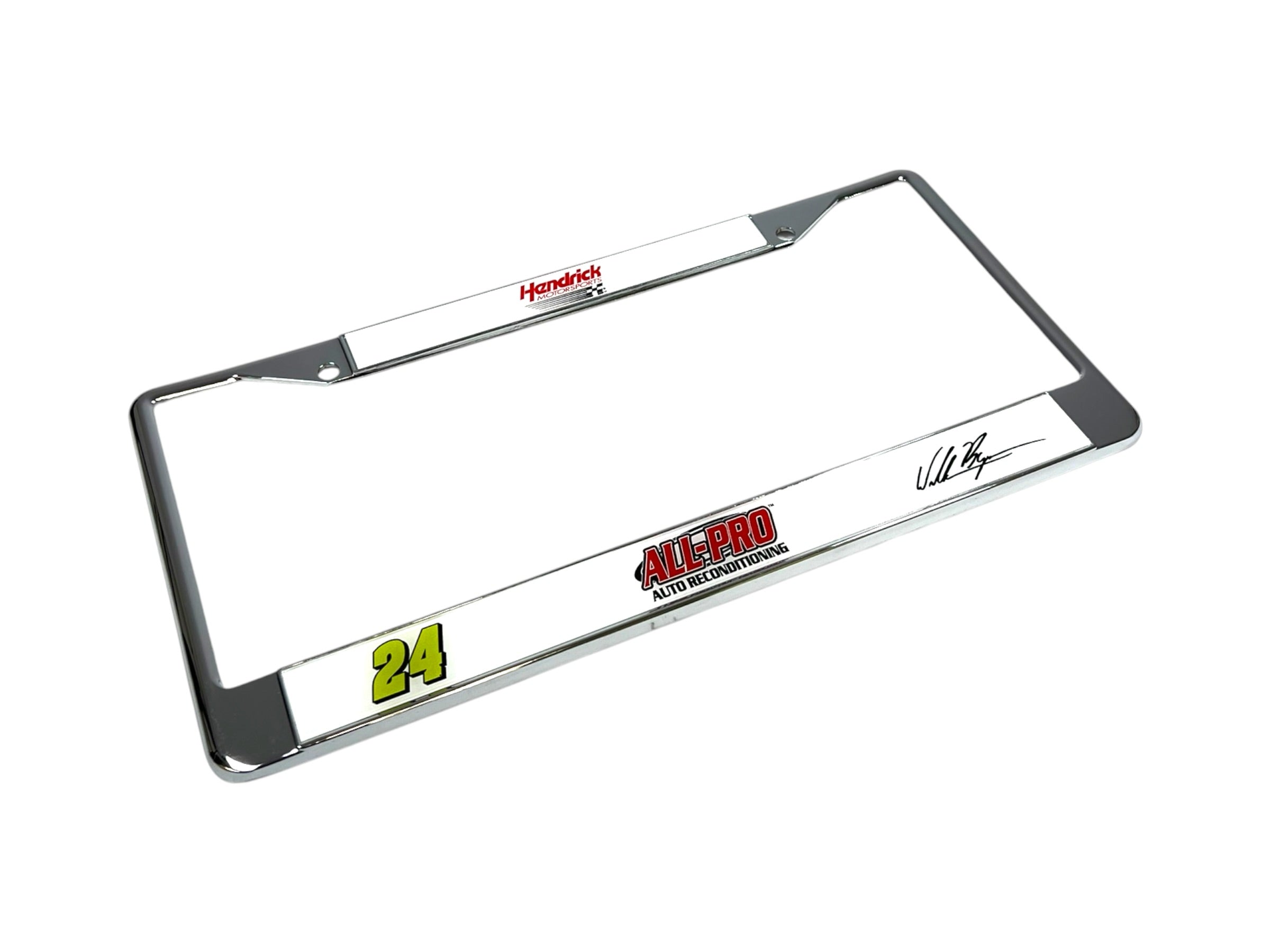 William Byron ALL-PRO # & Sponsor Chrome License Plate Frame