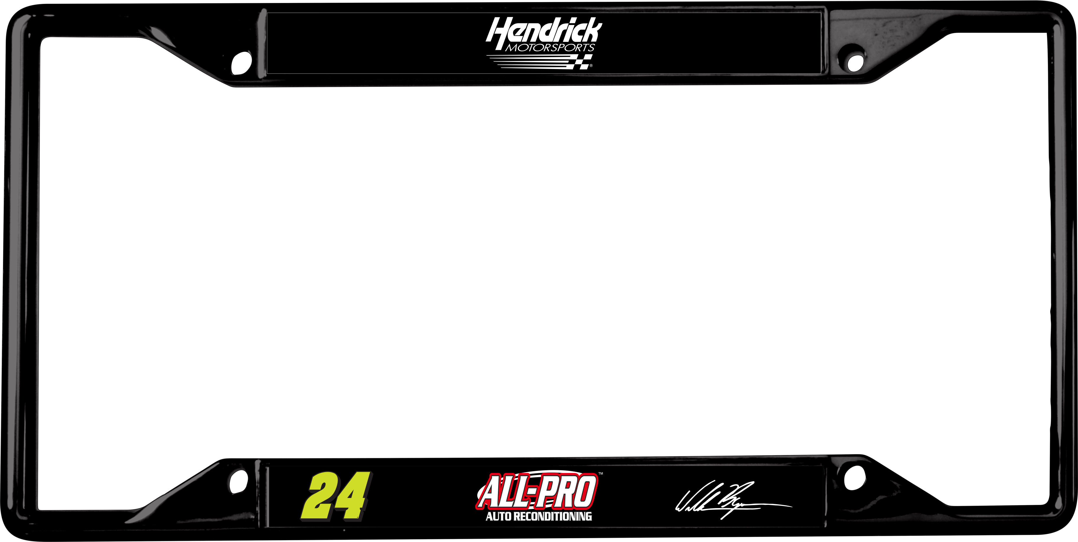 William Byron ALL-PRO # & Sponsor Black License Plate Frame