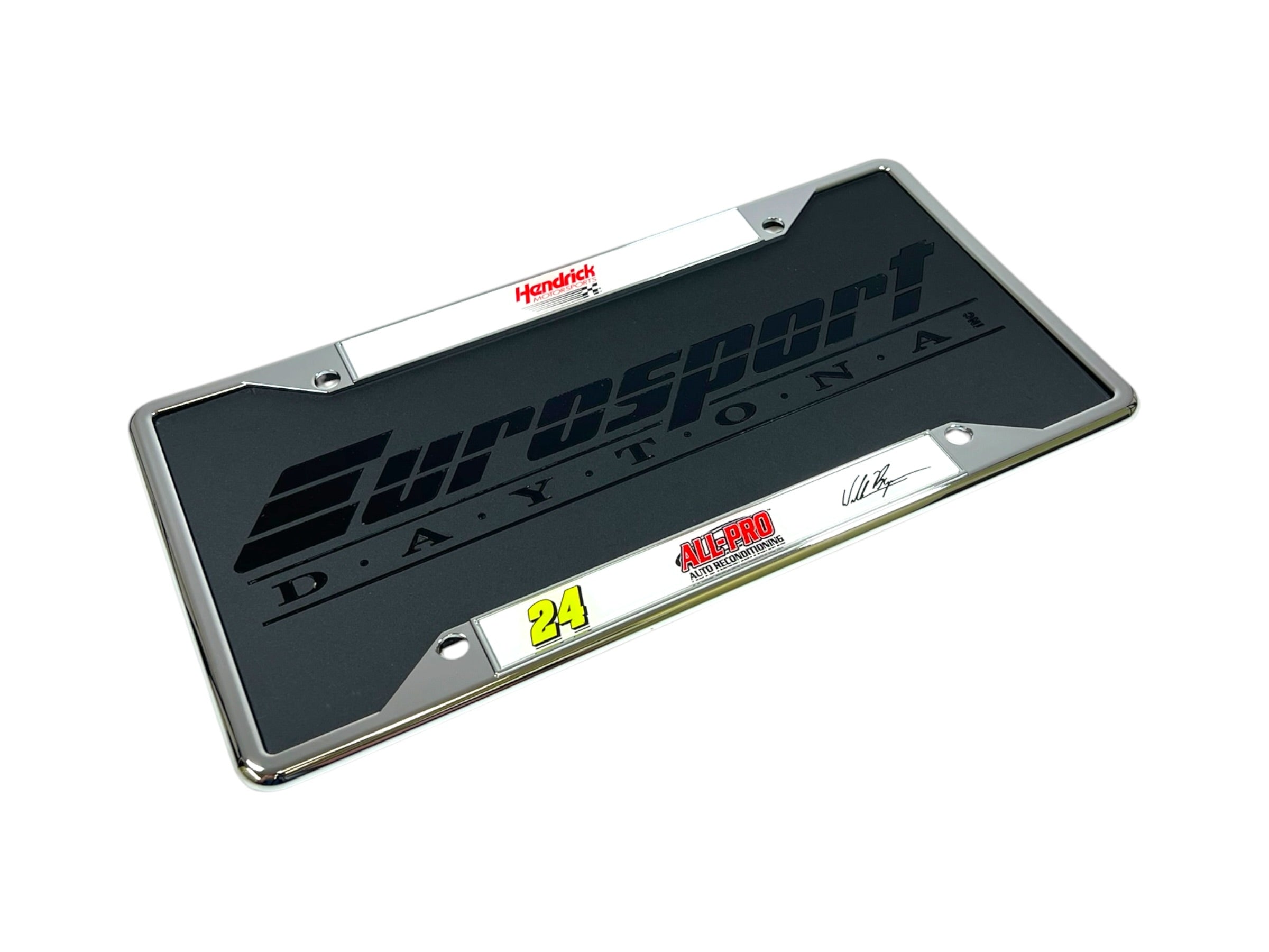 William Byron ALL-PRO # & Sponsor Chrome License Plate Frame